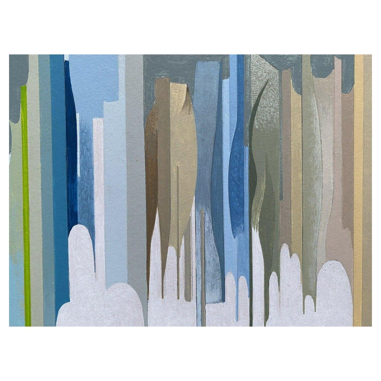 Unknownarlette Martin French Geometric Abstract Painting20th Century