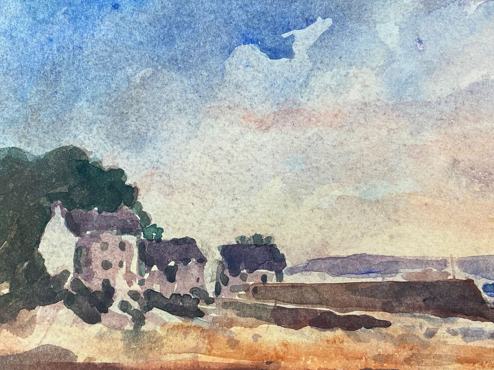 Unknownmaurice Mazeilie, French Impressionist Watercolour   Beach Landscape20th Century photo for sale