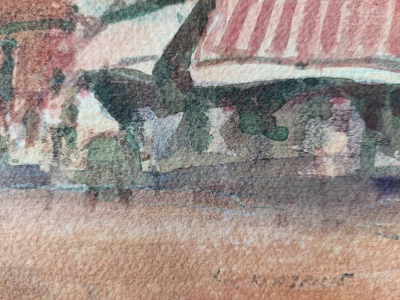 Maurice Mazeiliefrench Modernist Cubist Painting Summer Town Scene20th Century photo vinterior