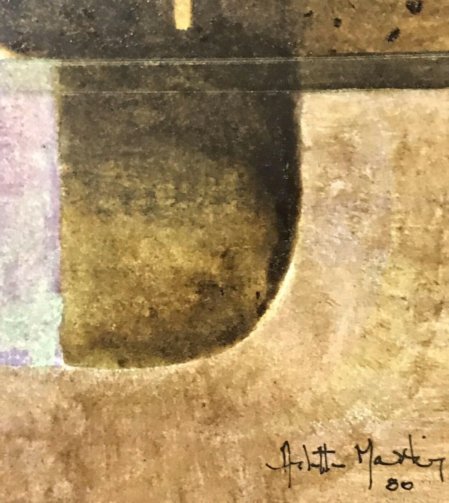 Unknownarlette Martin Superb French Geometriarlette Martc Abstract Painting photo Art