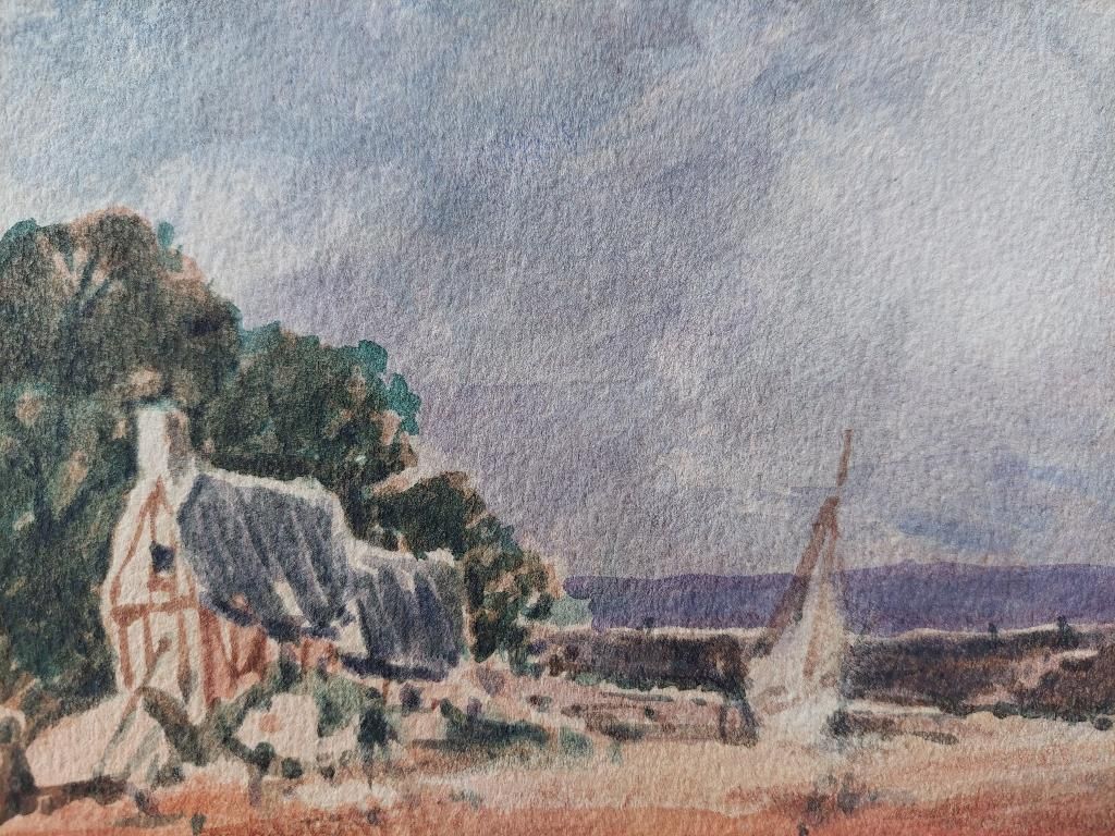 Unknownfrench Modernist Cubist Painting Sailboats On The Coast20th Century photo 254.0