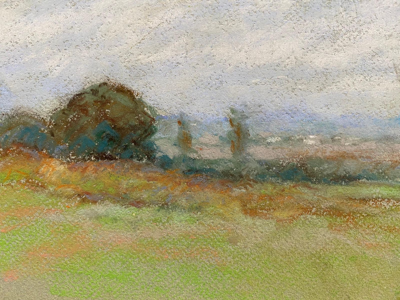 Unknowncamille Meriot, Pastel French Impressionist Green Countryside Viewcirca 1940s photo Art