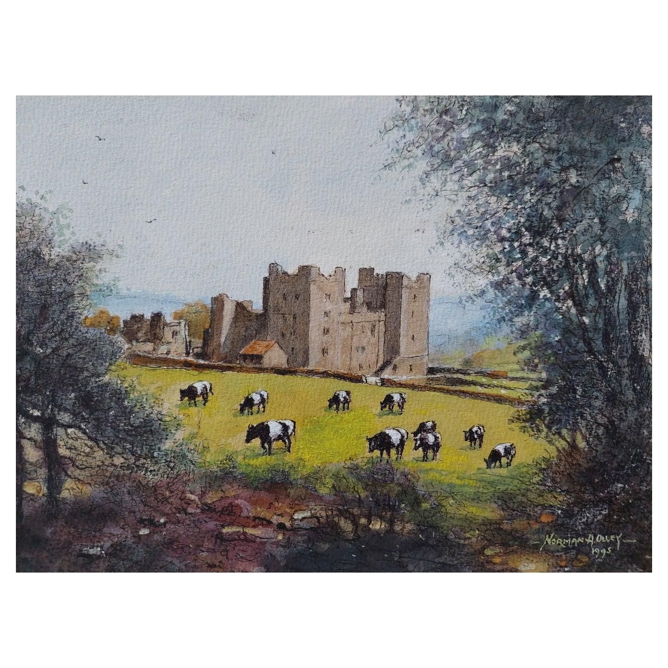 English  Schooltraditional English Painting Bolton Castle In Yorkshire, England20th Century
