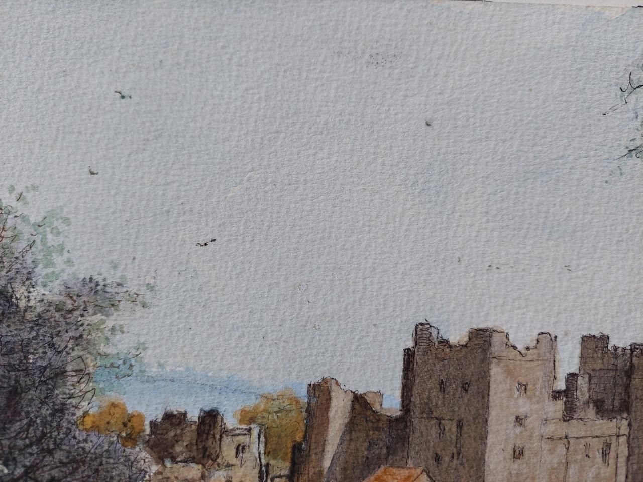 photo furniture English  Schooltraditional English Painting Bolton Castle In Yorkshire, England20th Century