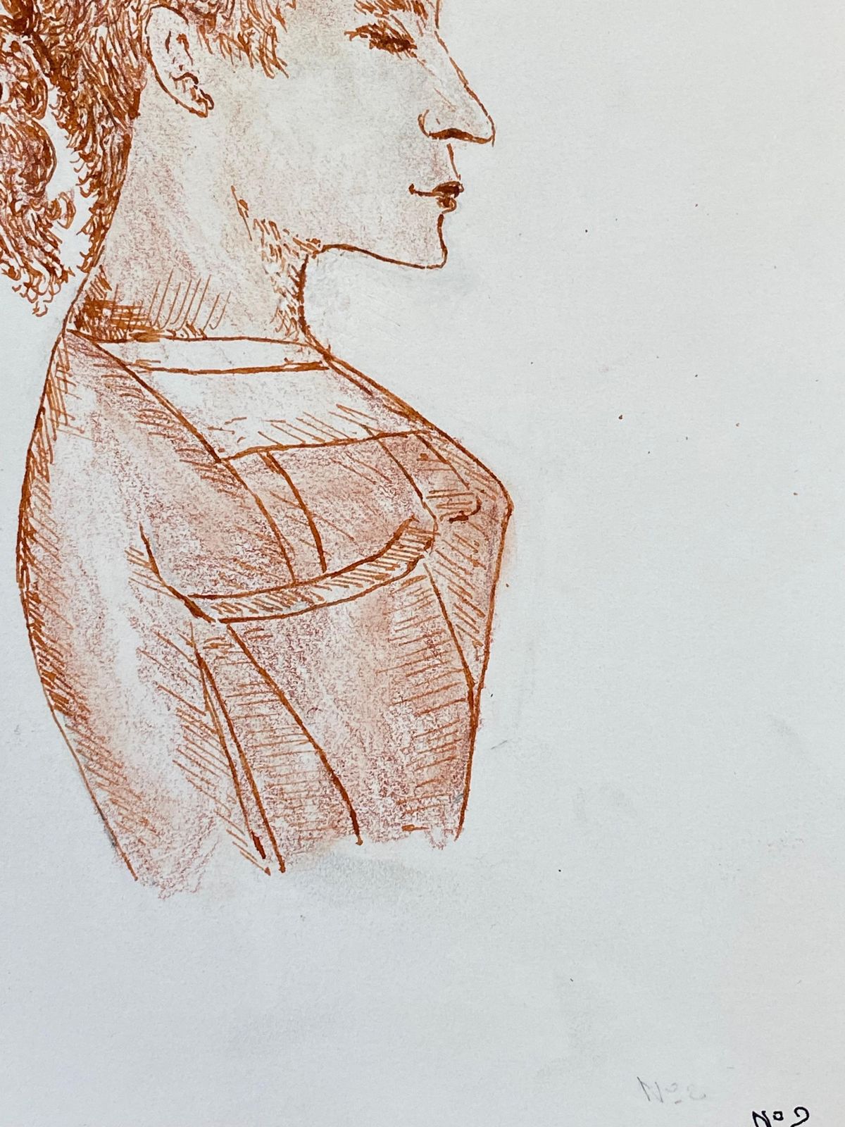 Unknown1950's French Modernist/ Cubist Painting, Side Portrait Of Lady1950 photo for sale
