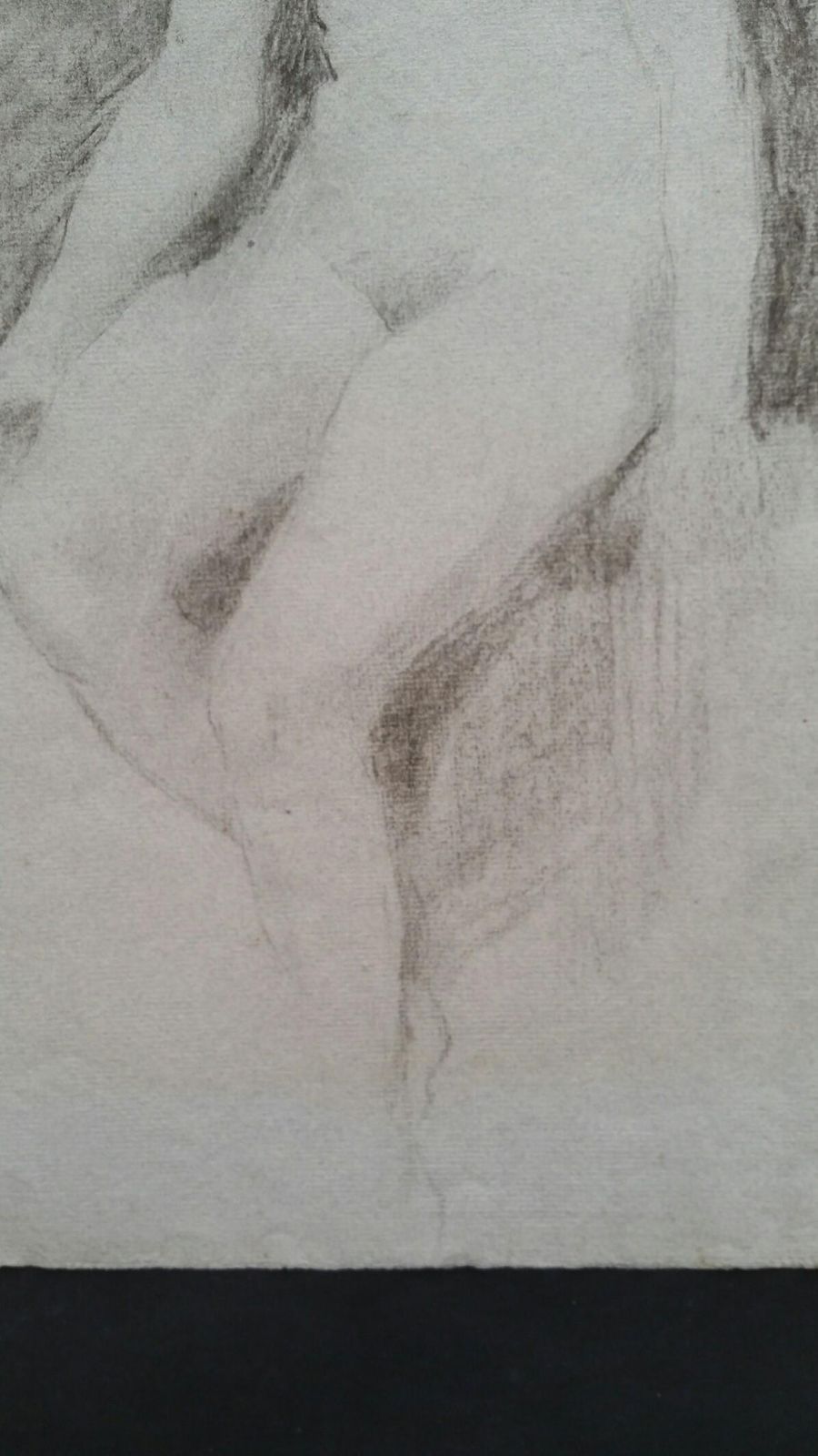 Unknownenglish Graphite Portrait Sketch Of Female Nude, Seatedcirca 1880 1905 photo vinterior