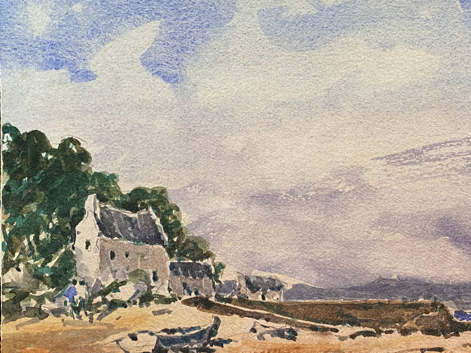 Unknownmaurice Mazeilie, French Impressionist Watercolour, Beach Landscape20th Century photo Art