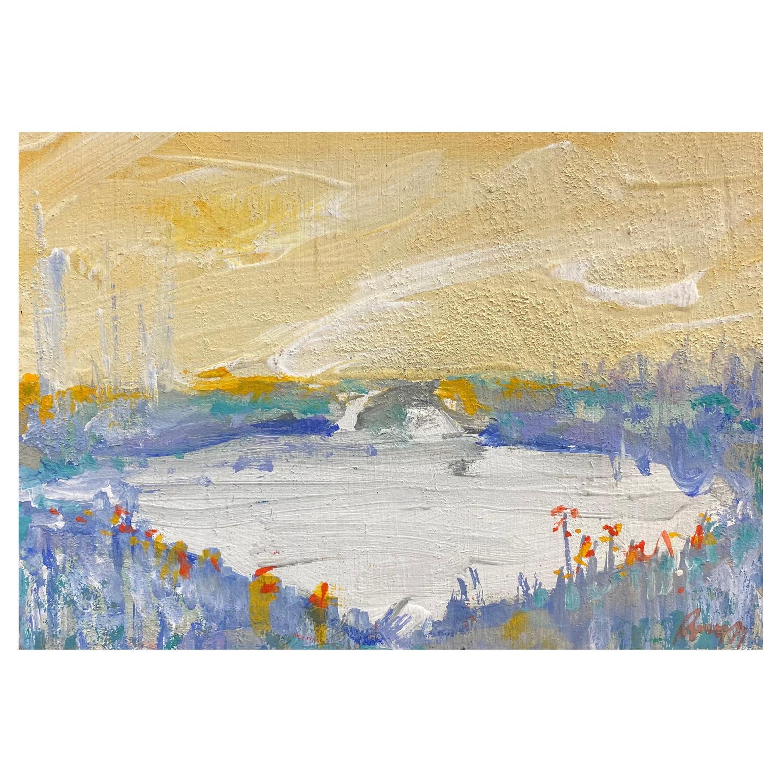 Unknownjacques Pinon, French Expressionist Landscape Oil Paintinglate 20th Century