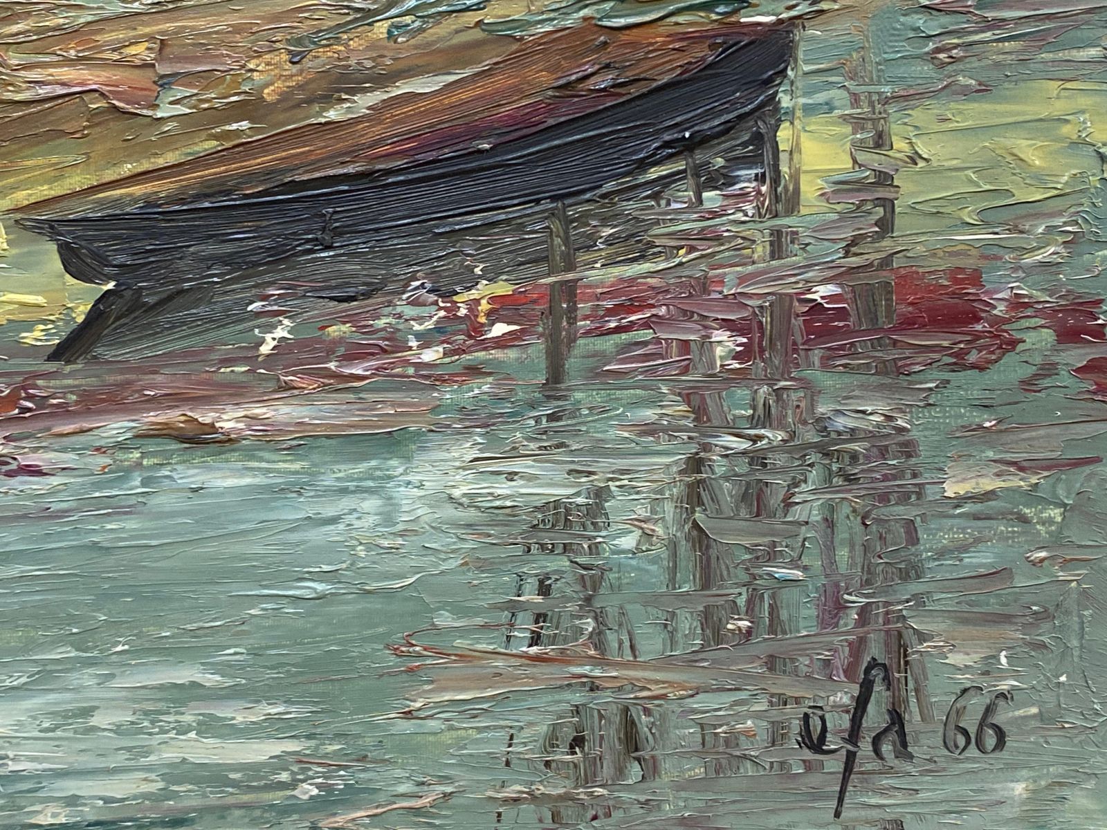 Unknownfernand Audet, French Impressionist Oil, Red Roof Landscapecirca 1950s photo Art