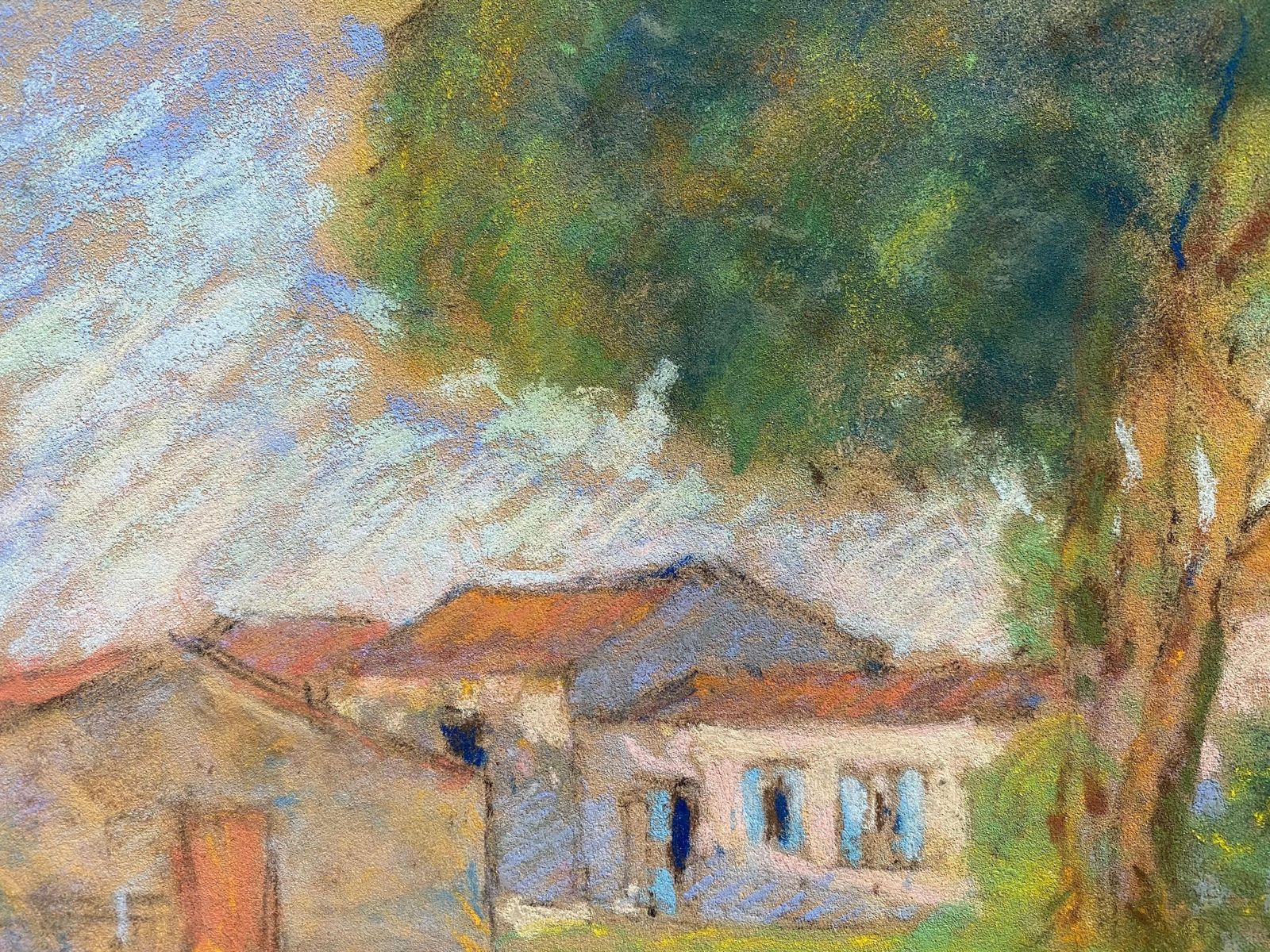 Unknowncamille Meriot, 1940's French Impressionist Pastel Country House & Buildingscirca 1940s photo for sale