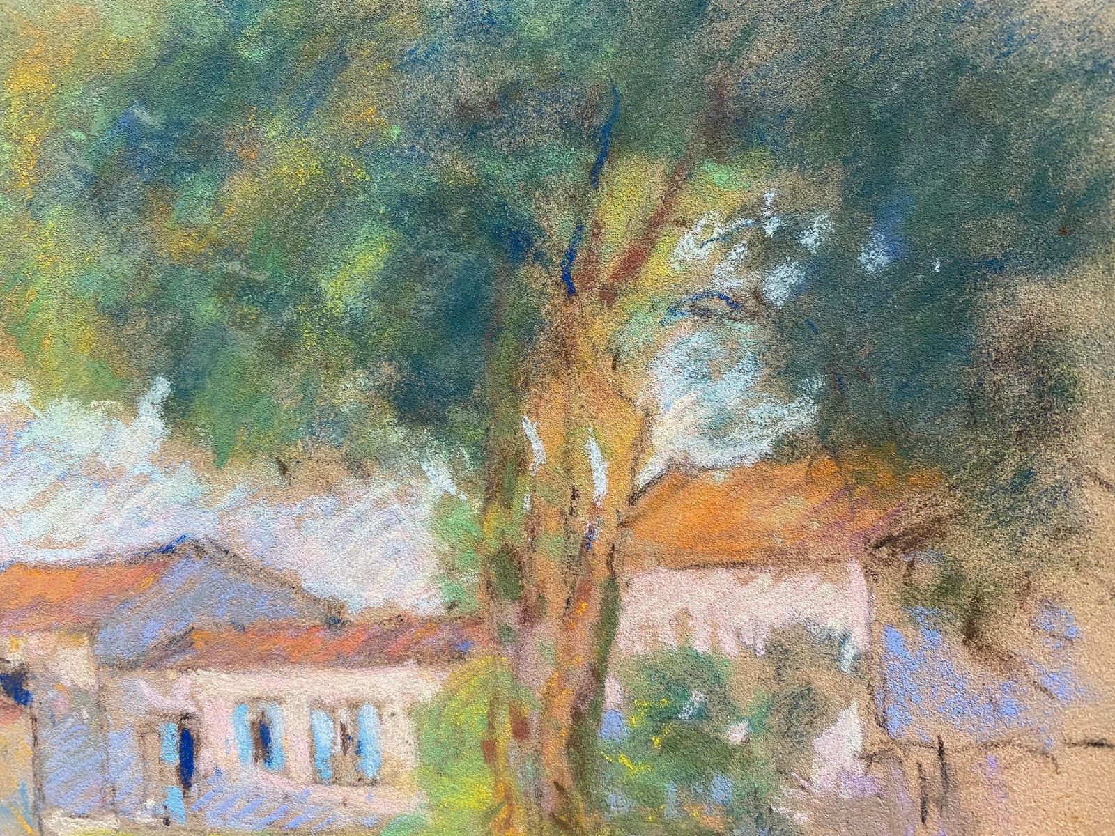 Unknowncamille Meriot, 1940's French Impressionist Pastel Country House & Buildingscirca 1940s photo Art