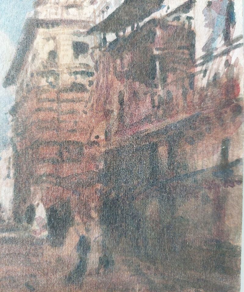 Maurice Mazeiliefrench Modernist Cubist Painting Summer Street In Shade21st Century photo 300.0