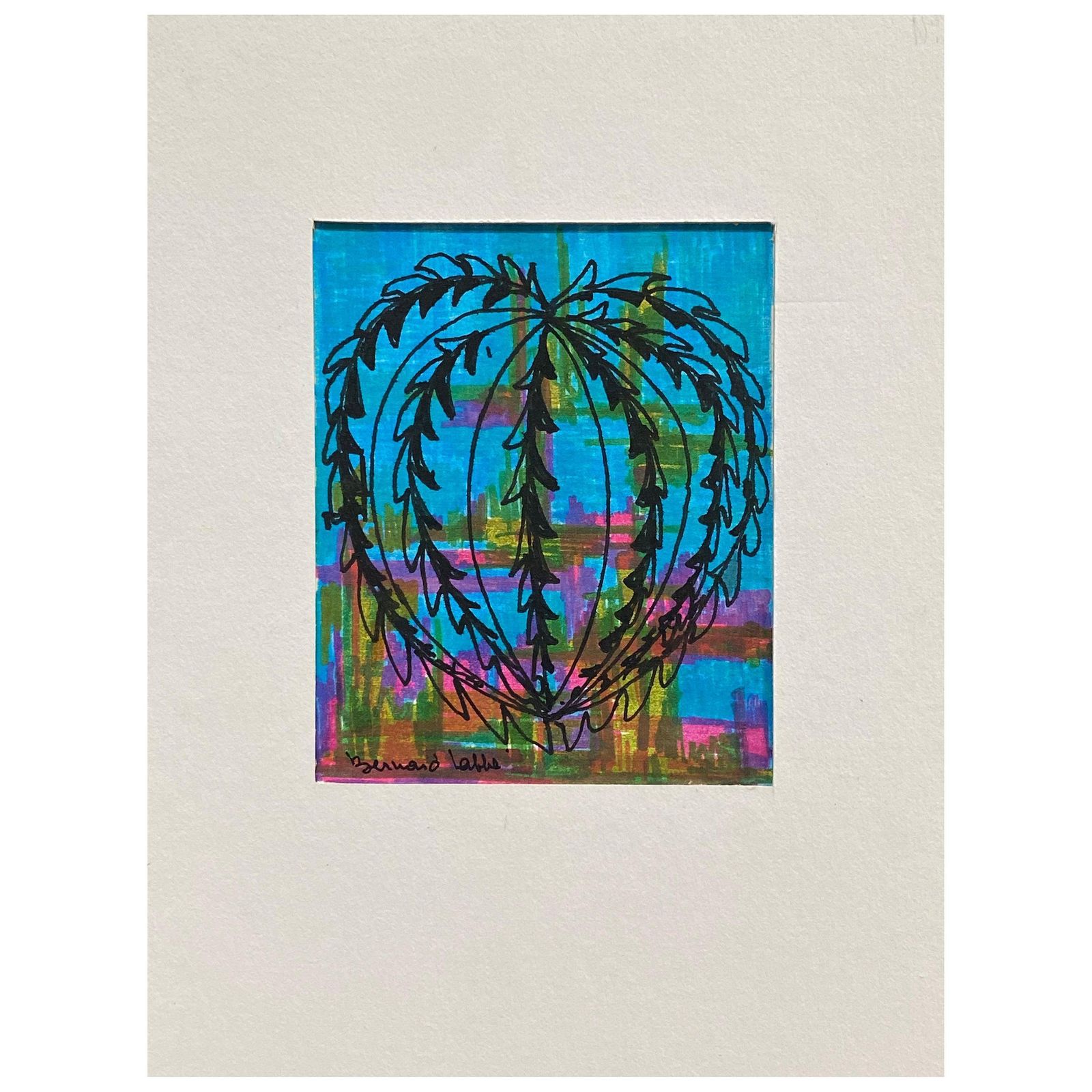 Unknown1950's French Modernist / Cubist Painting Signed, Bright Colour Shapes1950s