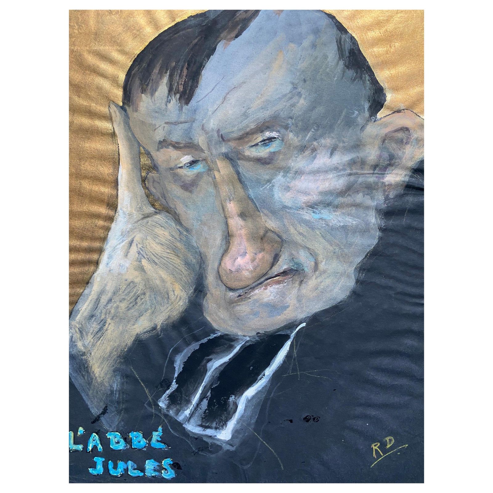 Unknown1960's French Portrait Clerical Man Caricaturecirca 1960s