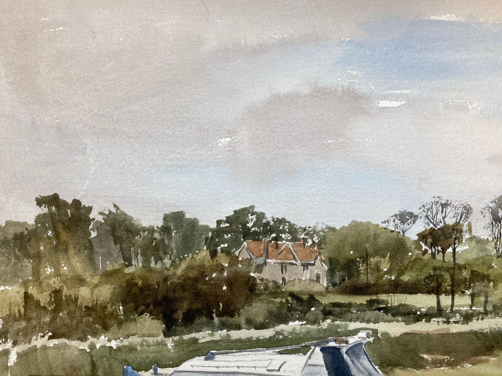 Unknownlow Tide Yarmouth Harbour, Original British Watercolour Paintingcirca 1970s photo 254.0