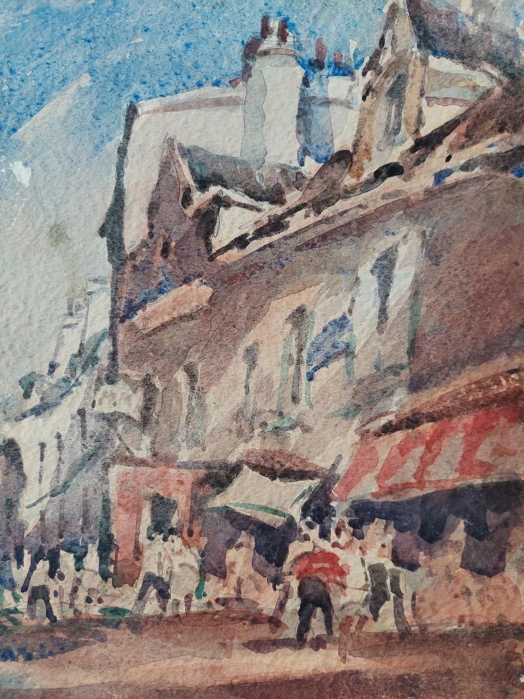Maurice Mazeiliefrench Modernist Cubist Painting Double Sided, Town And Coast20th Century photo for sale