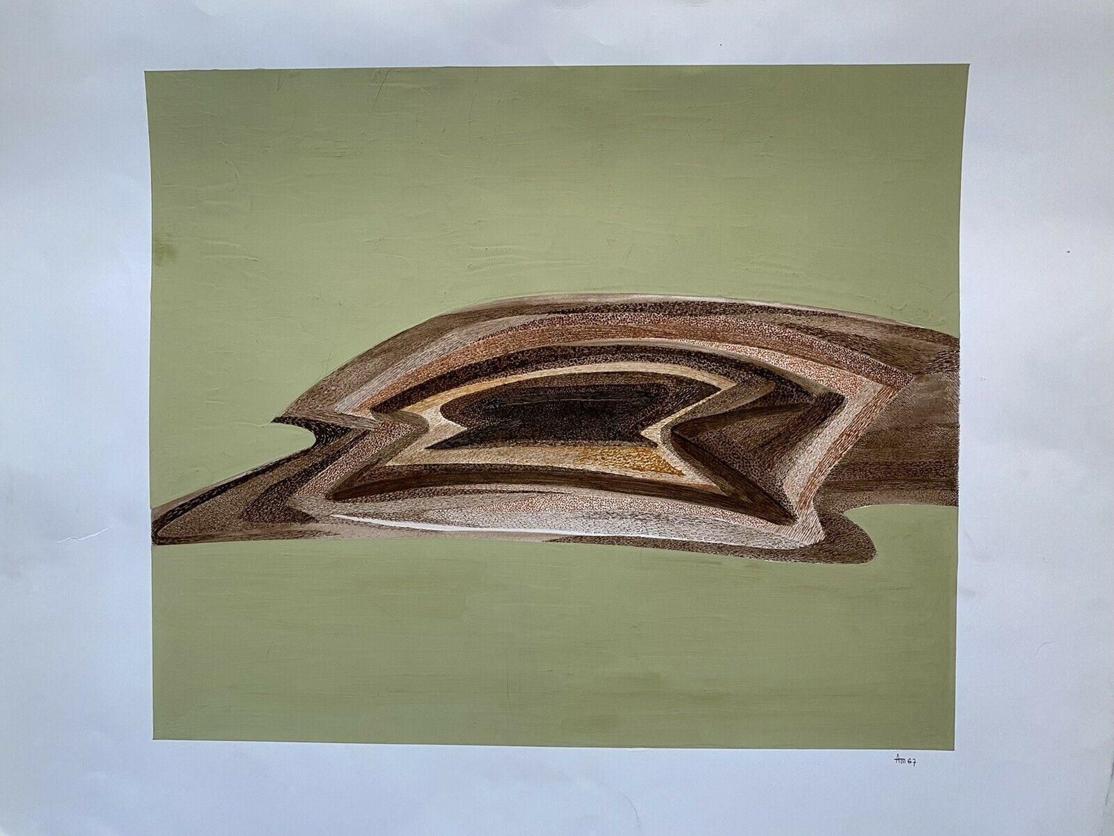 Unknownarlette Martin, French Geometric Abstract Painting, 1960's20th Century photo furniture