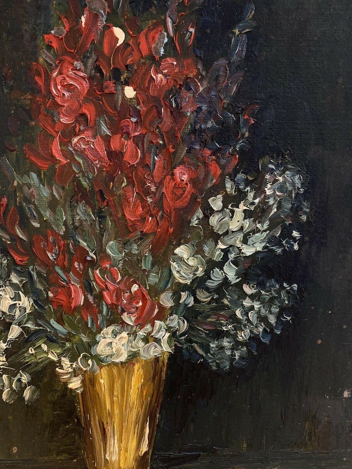 Unknownfernand Audet French Impressionist Oil, Large Still Life Flowersmid 20th Century photo Art