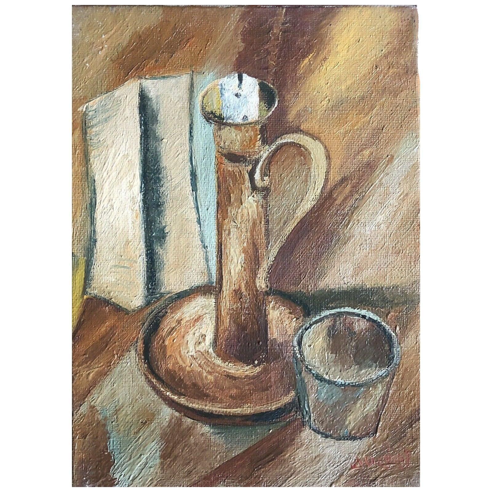 Unknownfernand Audet French Post Impressionist Oil   Still Lifemid 20th Century