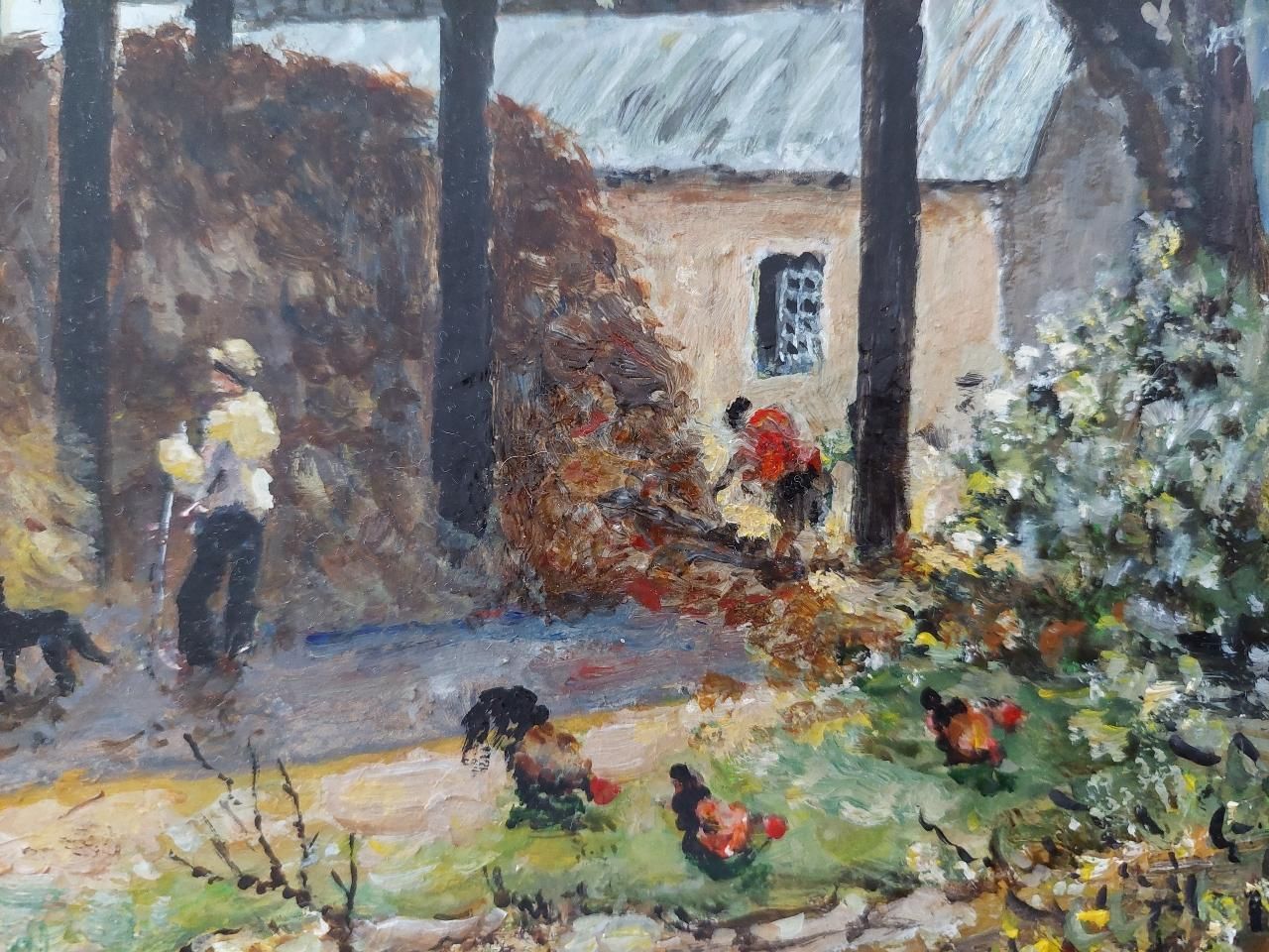 English  Schooltraditional English Painting Cornish Haybarn On Farm Near Launceston, Cornwall20th Century photo buy