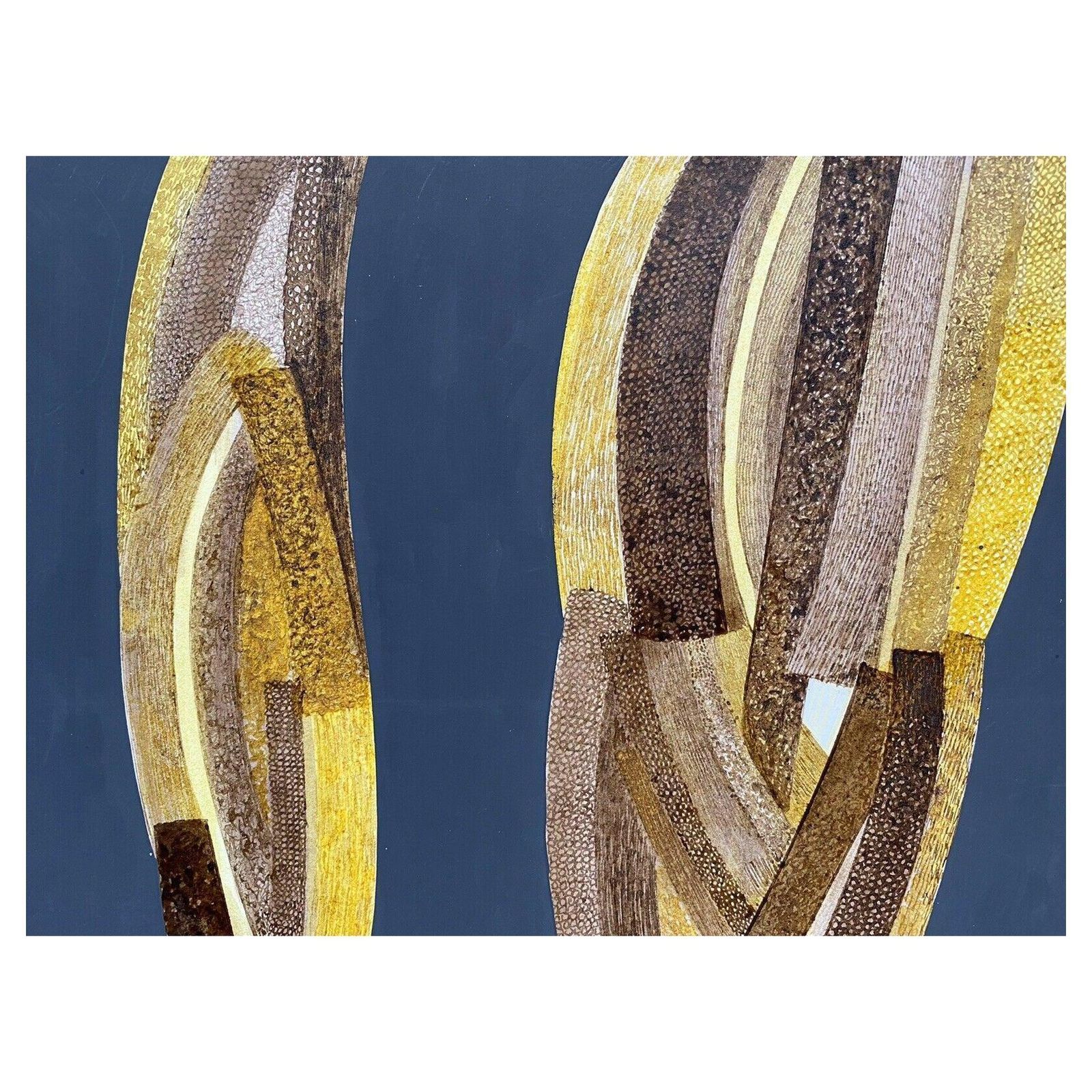 Unknownarlette Martin French Geometric Abstract Painting, 1970's Design20th Century