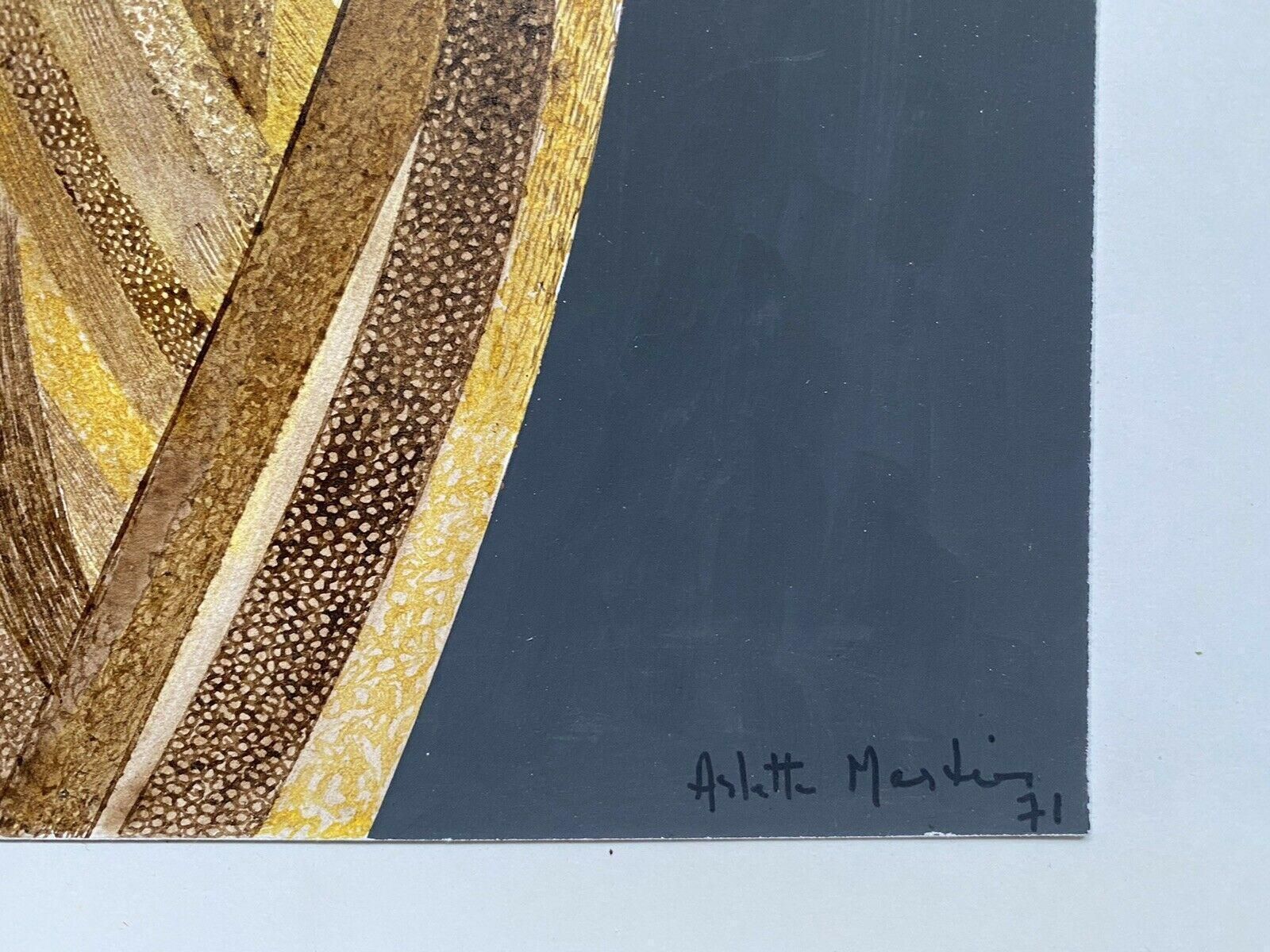 Unknownarlette Martin French Geometric Abstract Painting, 1970's Design20th Century photo Art