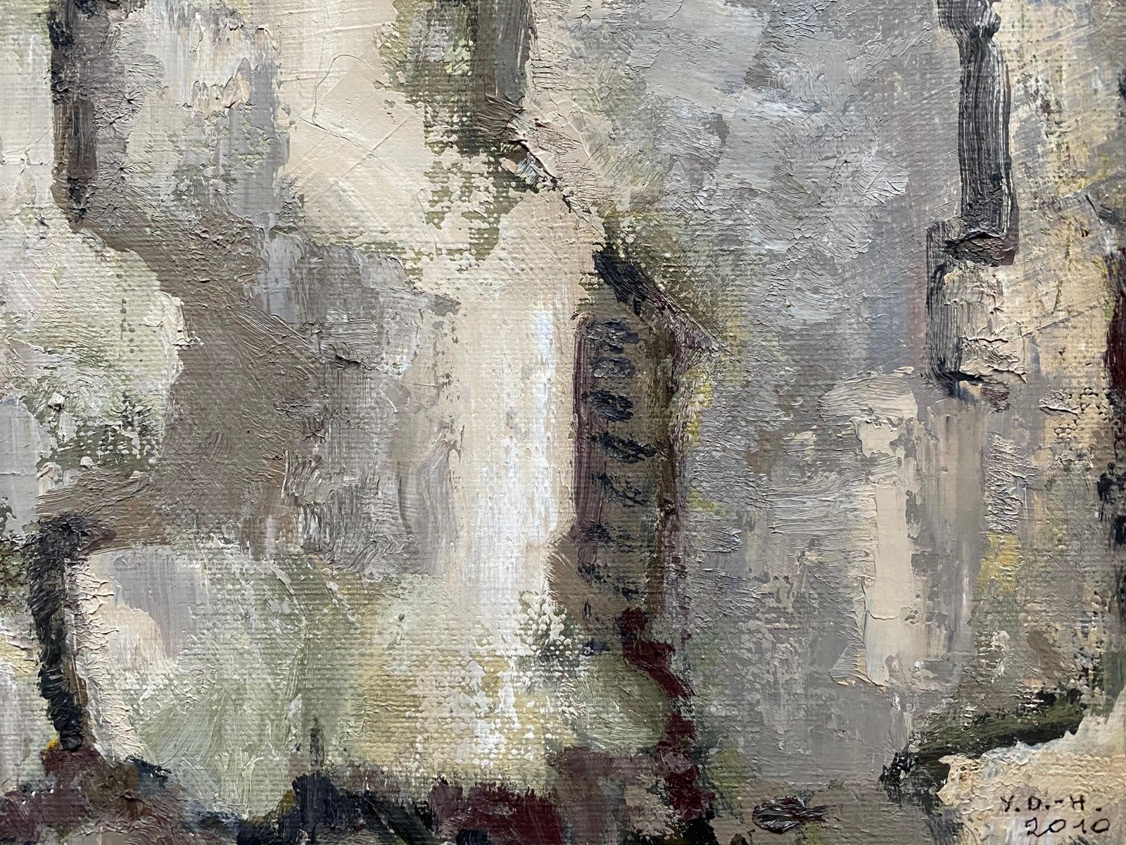 Unknownyvette Dubois Habasque French Cubist Abstract Paintingcirca 2000s photo Art