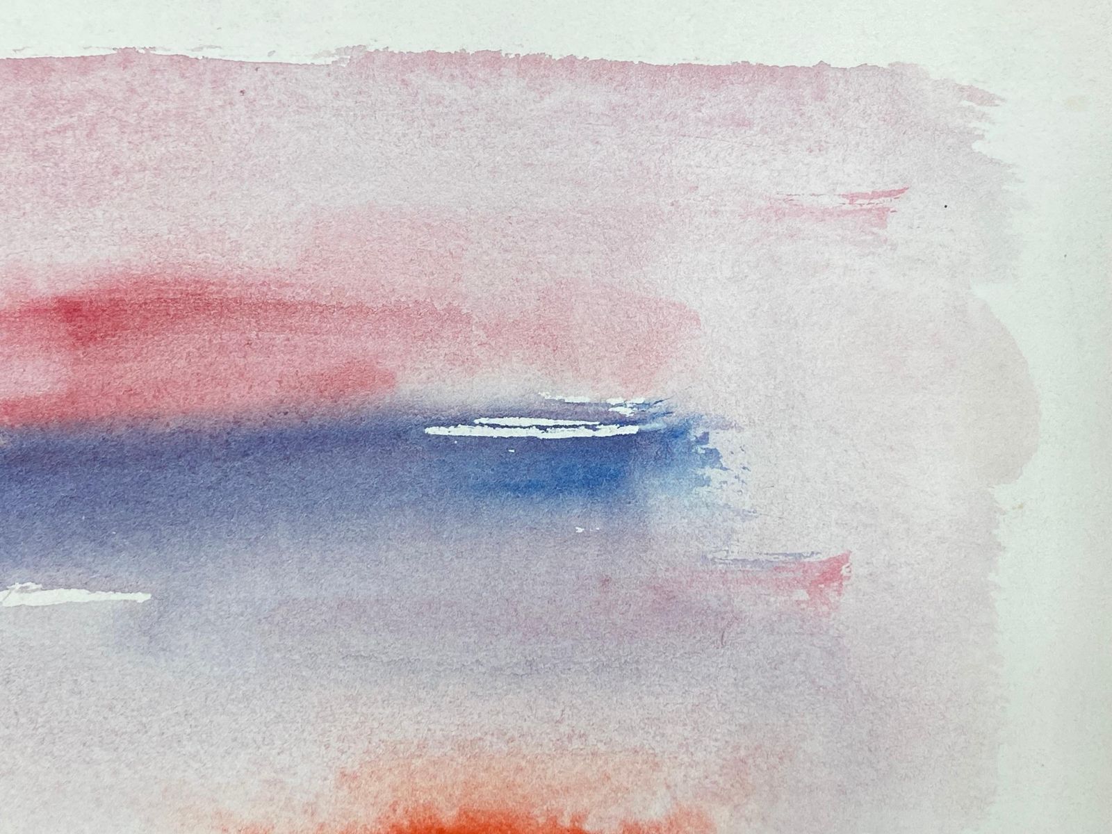 Akos Birocolourful Abstract Sunset Sky, French Expressionist Original Paintingcirca 1980s photo Art