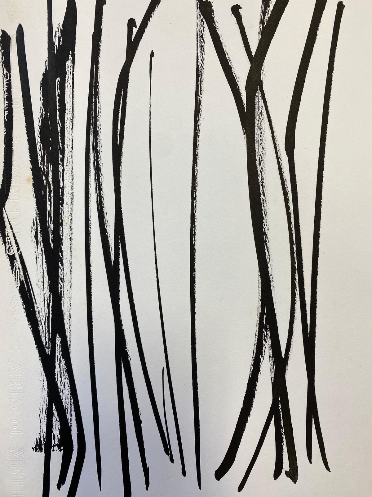 Unknownset Of 4, Original 1970's French Abstract Black & White Paintingscirca 1970s photo Art