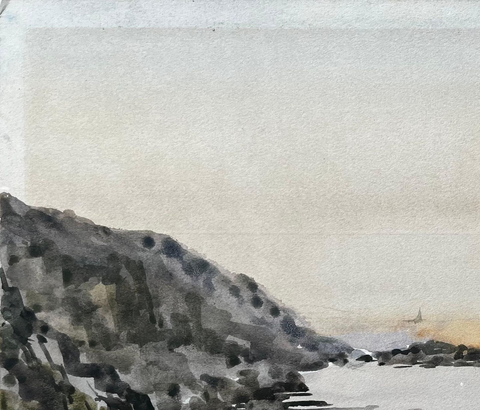 Anthony Herbertevening Coastal View Near Nefyn North Wales 1976 Watercolour Seascape1976 photo 377.0