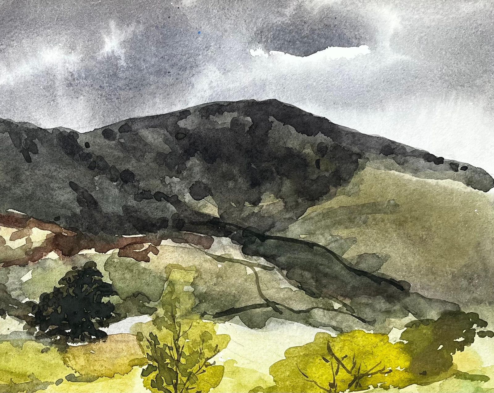Anthony Herbertcwm Pennant North Wales Watercolour Landscape By Tony Herbert 19741974 photo Art