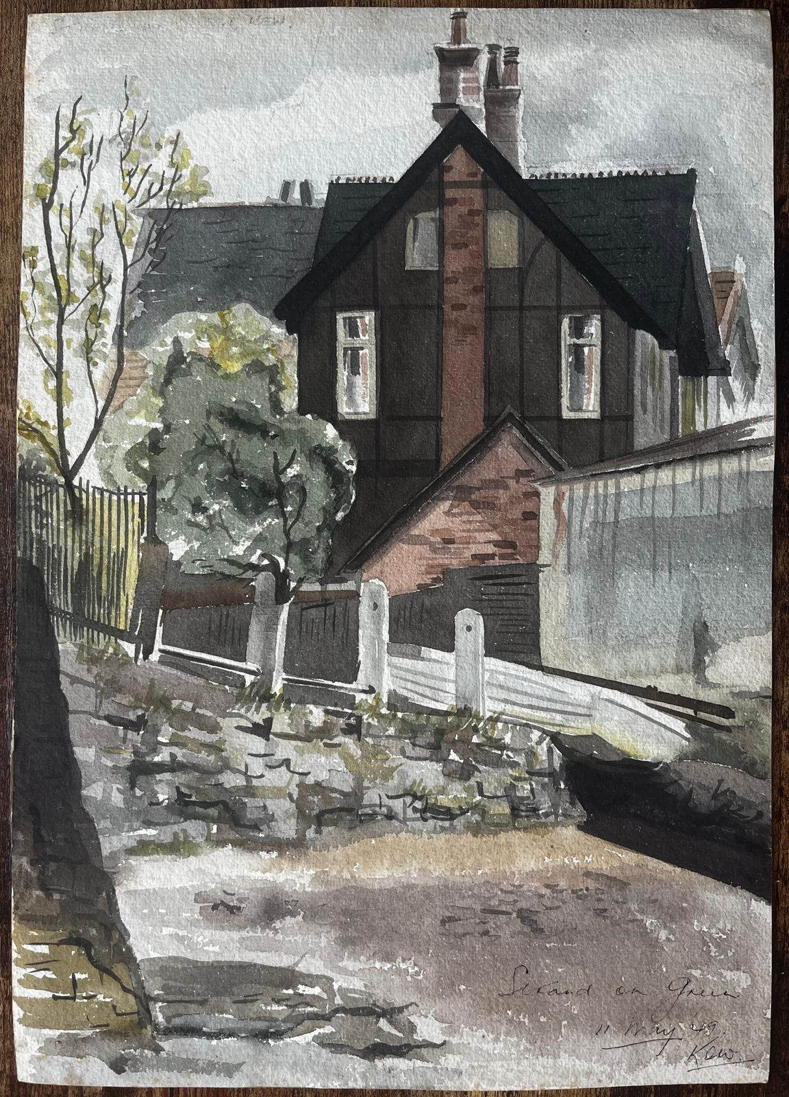 Anthony Herbertstrand On The Green Kew London Watercolour Of Historic Riverside House 1949 photo furniture