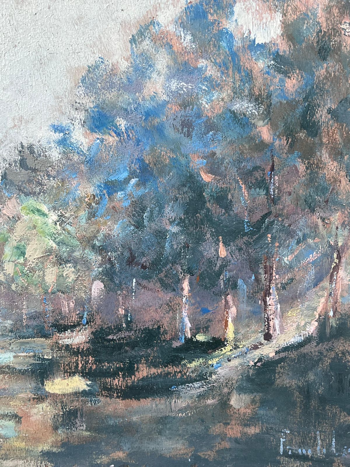 Fanch Leltwo Ladies In Sun Hats Strolling Through The Woodland Landscape Oil Painting photo vinterior