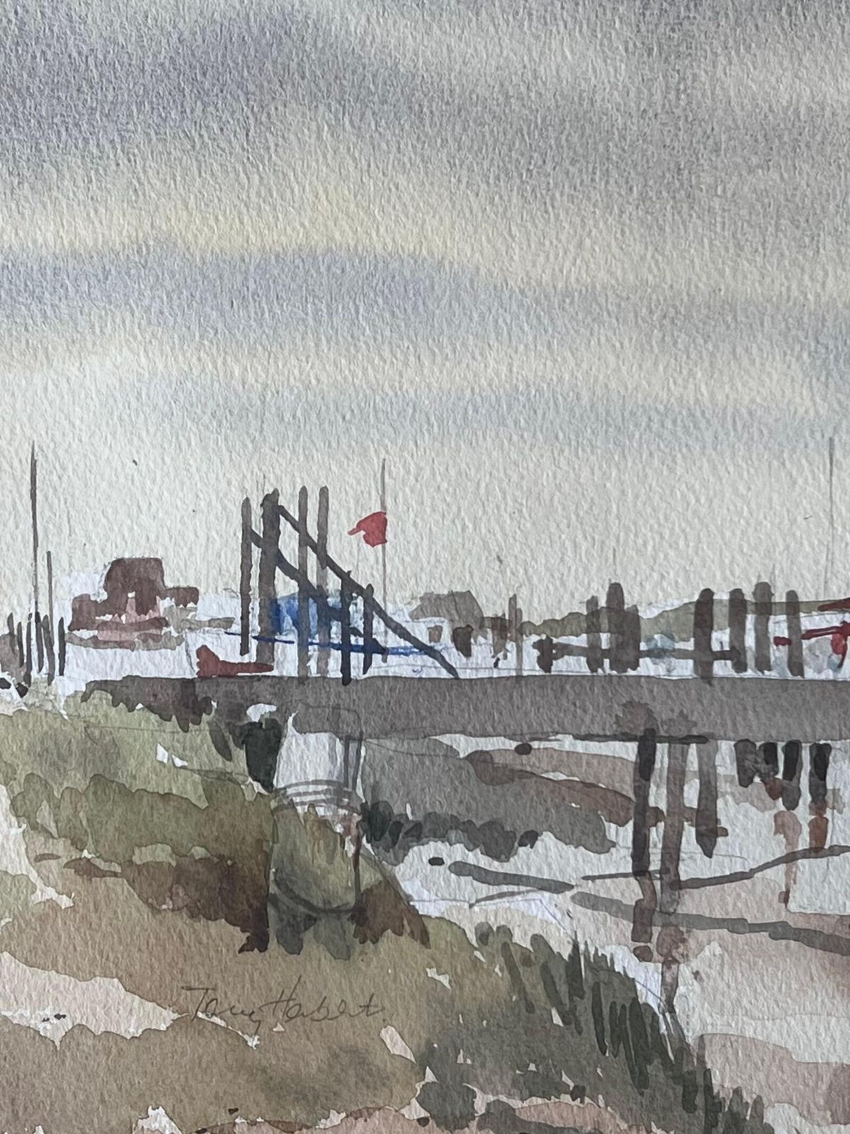 Anthony Herbertwalberswick Tidal Estuary With A Long Wooden Pier Stretching Across The Mudflats photo 417.0
