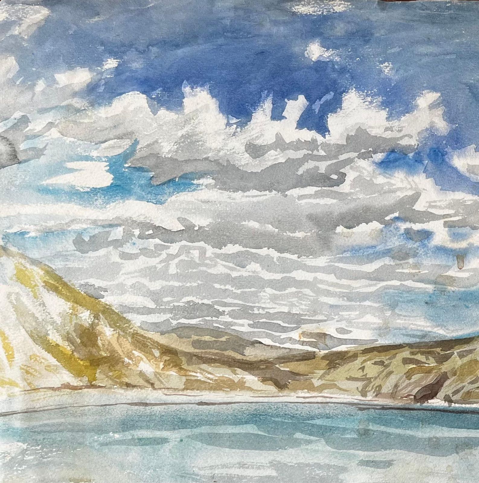 John Steane (B.1931)lobster Pots And Fishing Nets On Dorset Coastline 1967 Coastal Watercolour Scene photo vinterior