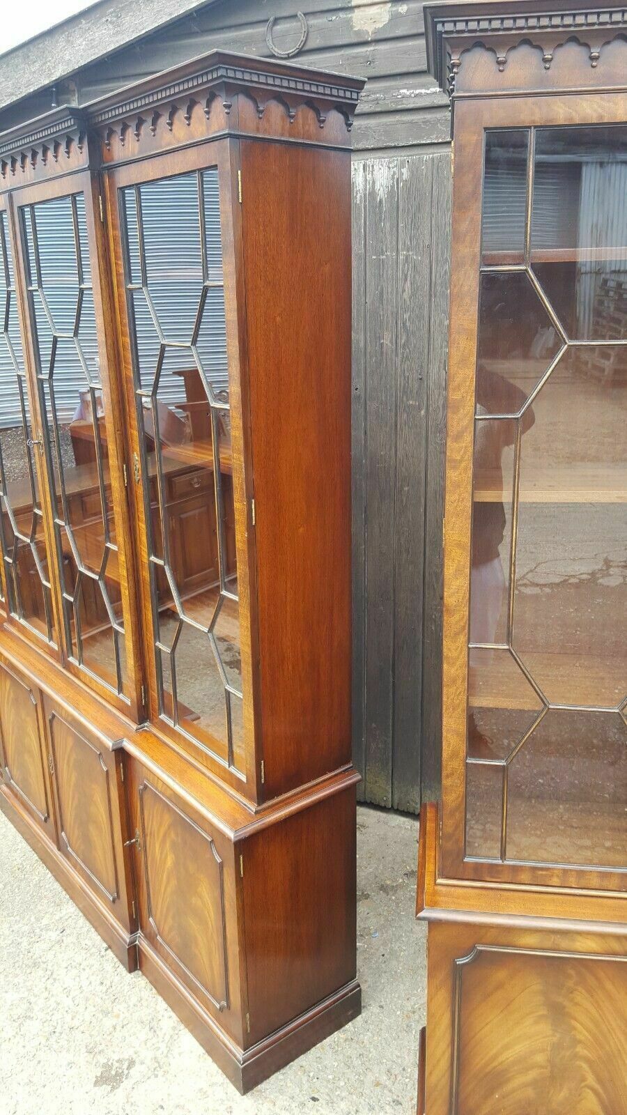 Matching Pair Of Breakfront Library Bookcases photo buy