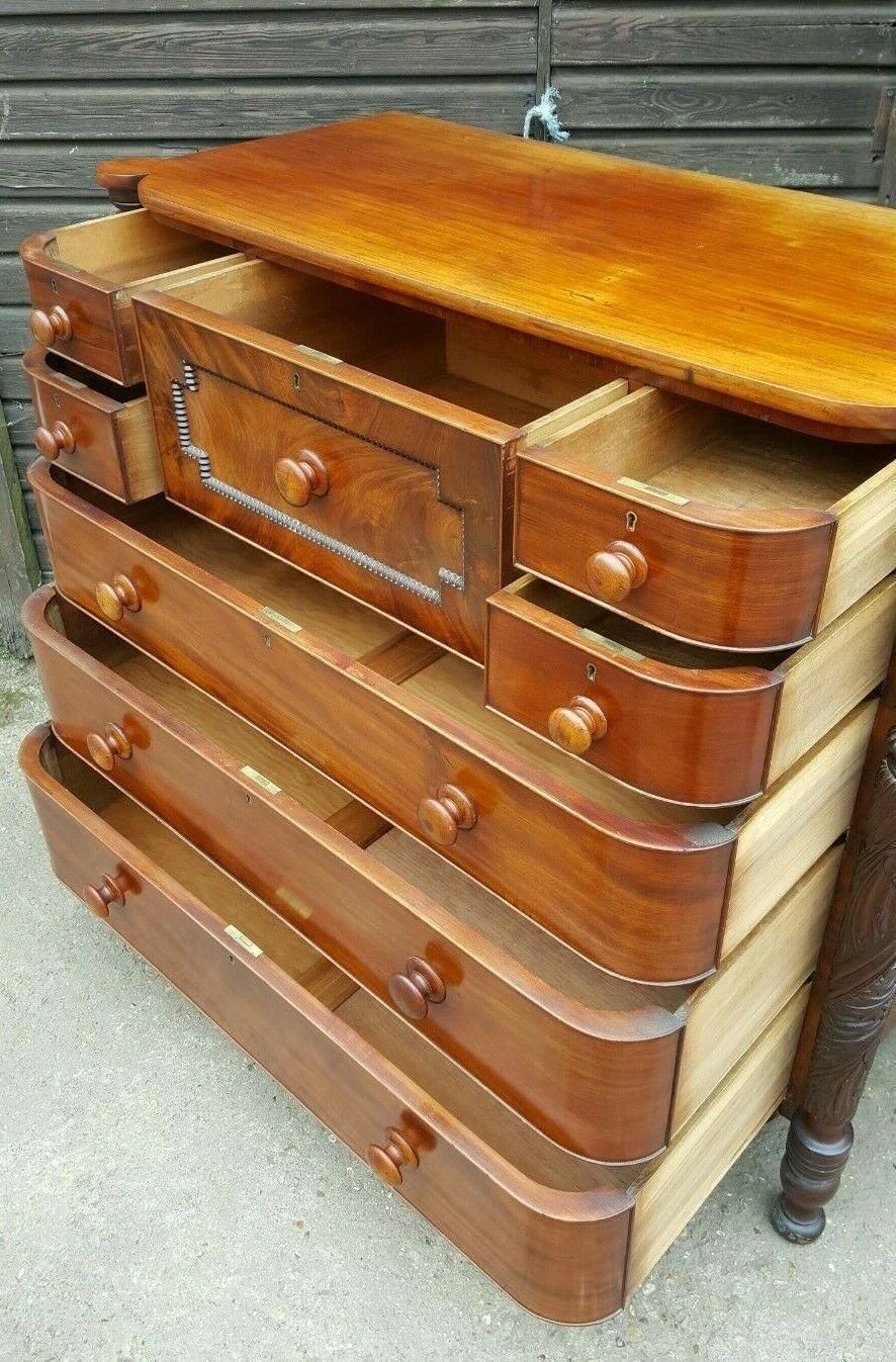 Superb Quality Victorian Mahogany Chest Of Drawers Attributed To Samuel Mcintire photo for sale