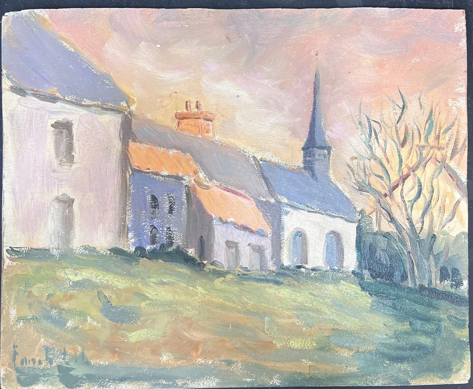 Fanch Lelsmall Rural Village Village In The Summer Light French Oil Painting photo furniture