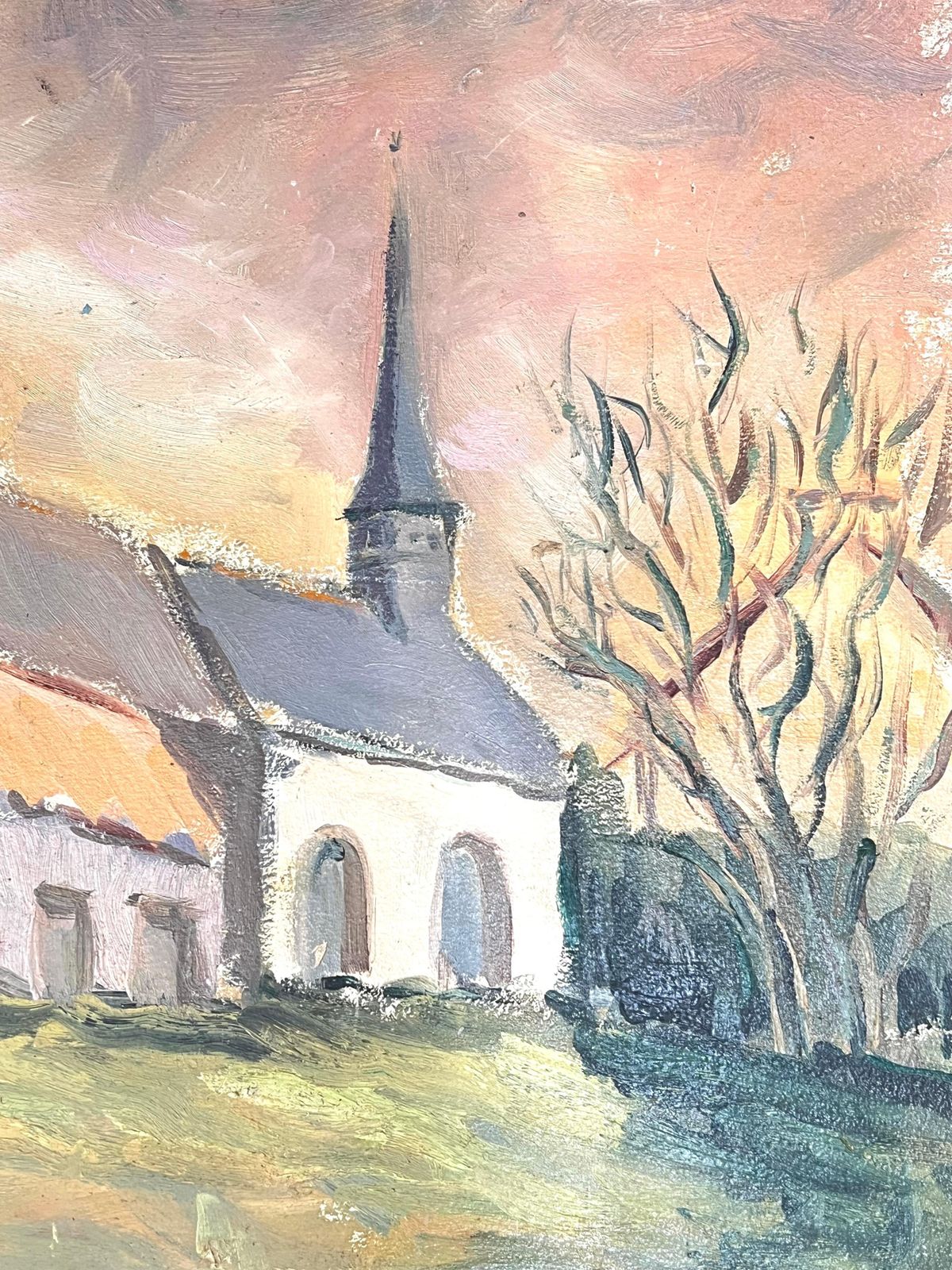 Fanch Lelsmall Rural Village Village In The Summer Light French Oil Painting photo Art