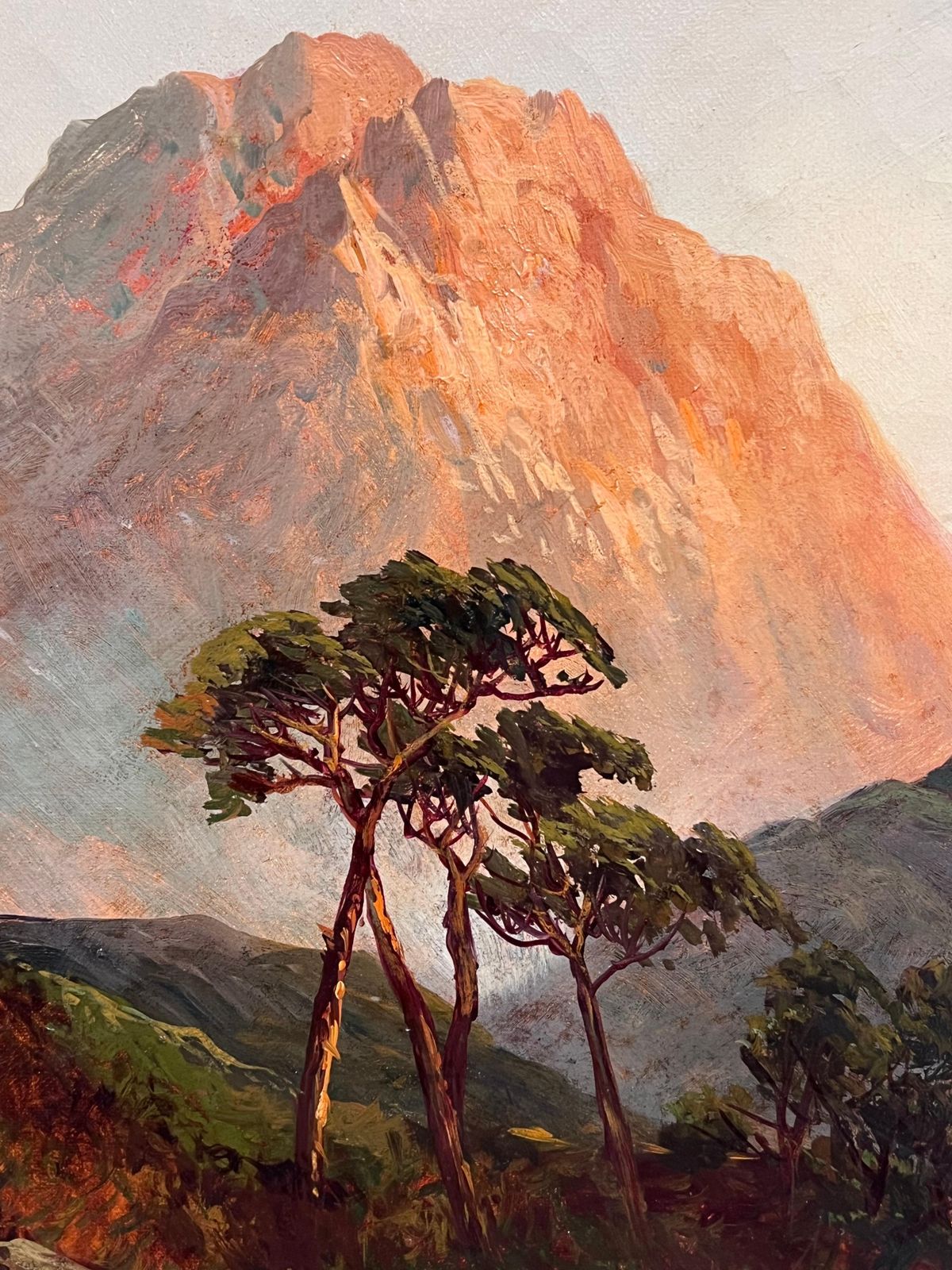 F. E. Jamiesonantique Scottish Highlands Sunset Over The River Glen Valley Signed Oil Painting1920's photo 1598.0