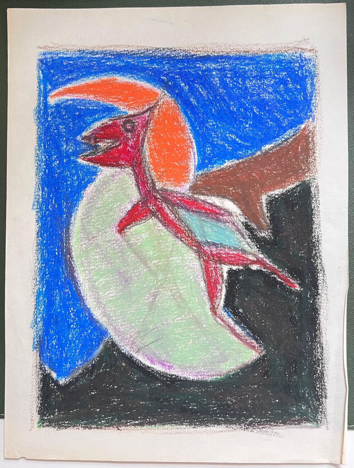 Akos Biro20th Century French Expressionist Red Abstract Figure In Bright Landscape photo furniture