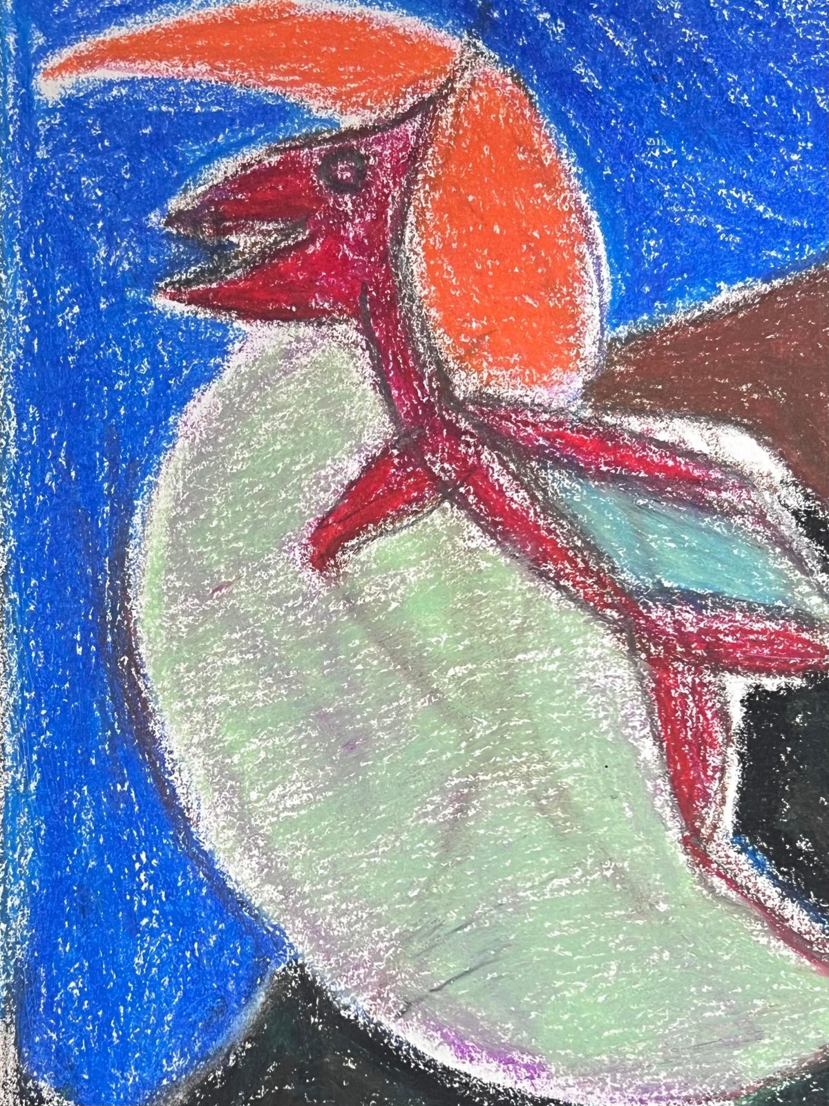 Akos Biro20th Century French Expressionist Red Abstract Figure In Bright Landscape photo Art