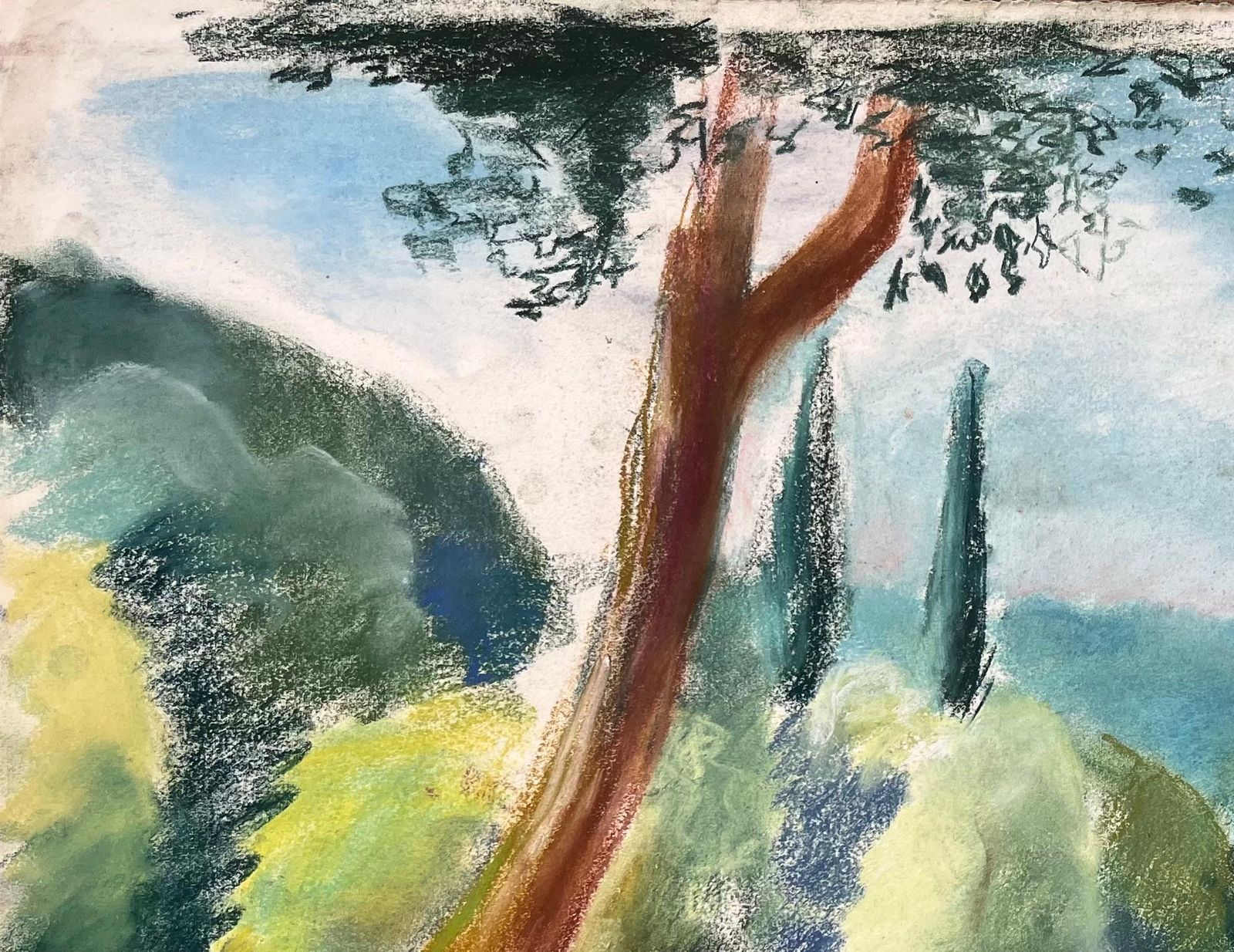 Anne Marie Migette Perardmid 20th Century Pastel Of The River At Brantôme In France photo for sale