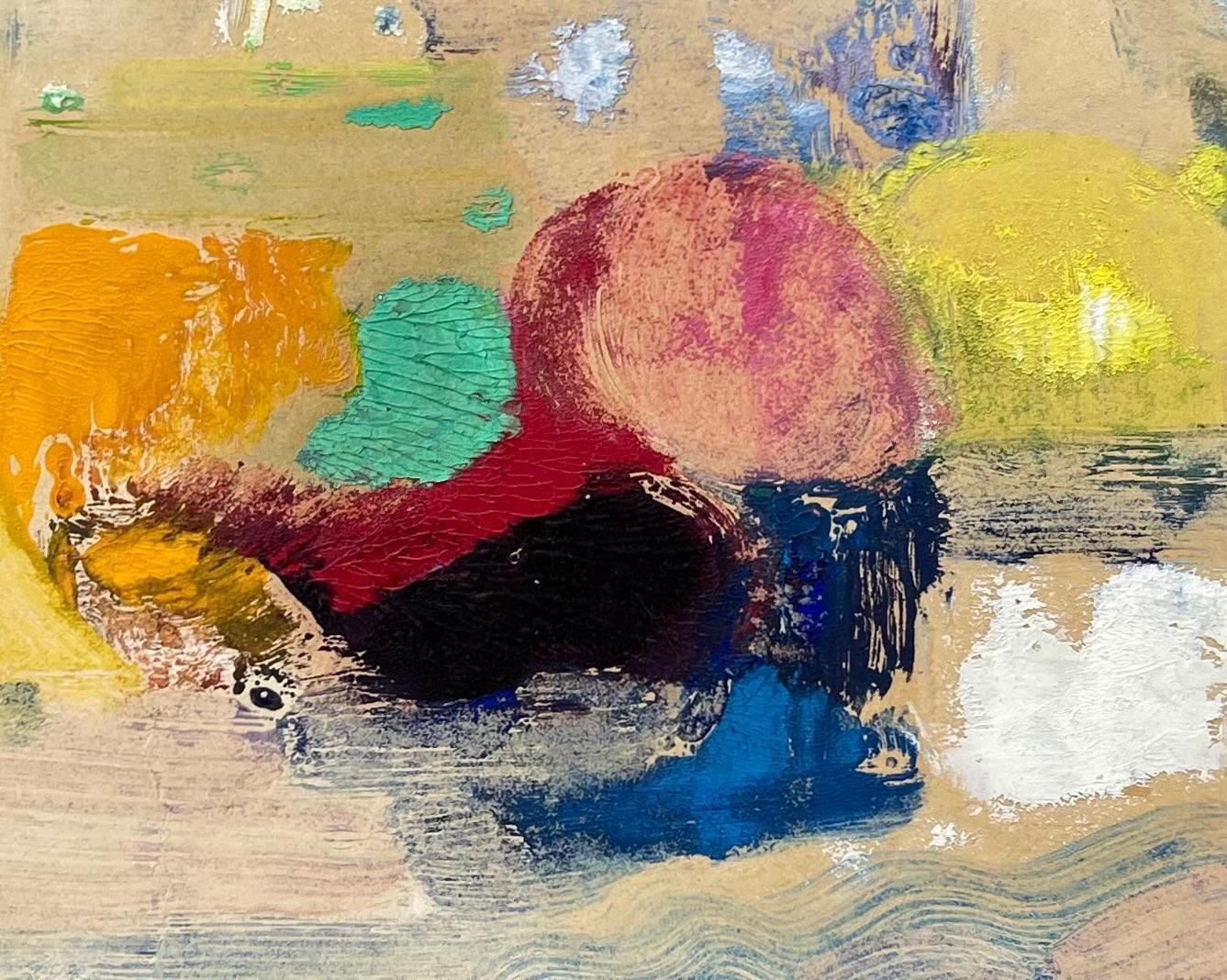 Anne Marie Migette Perardmid Century French Abstract Still Life With Fruit And Glass In Bold Oil Colours photo buy