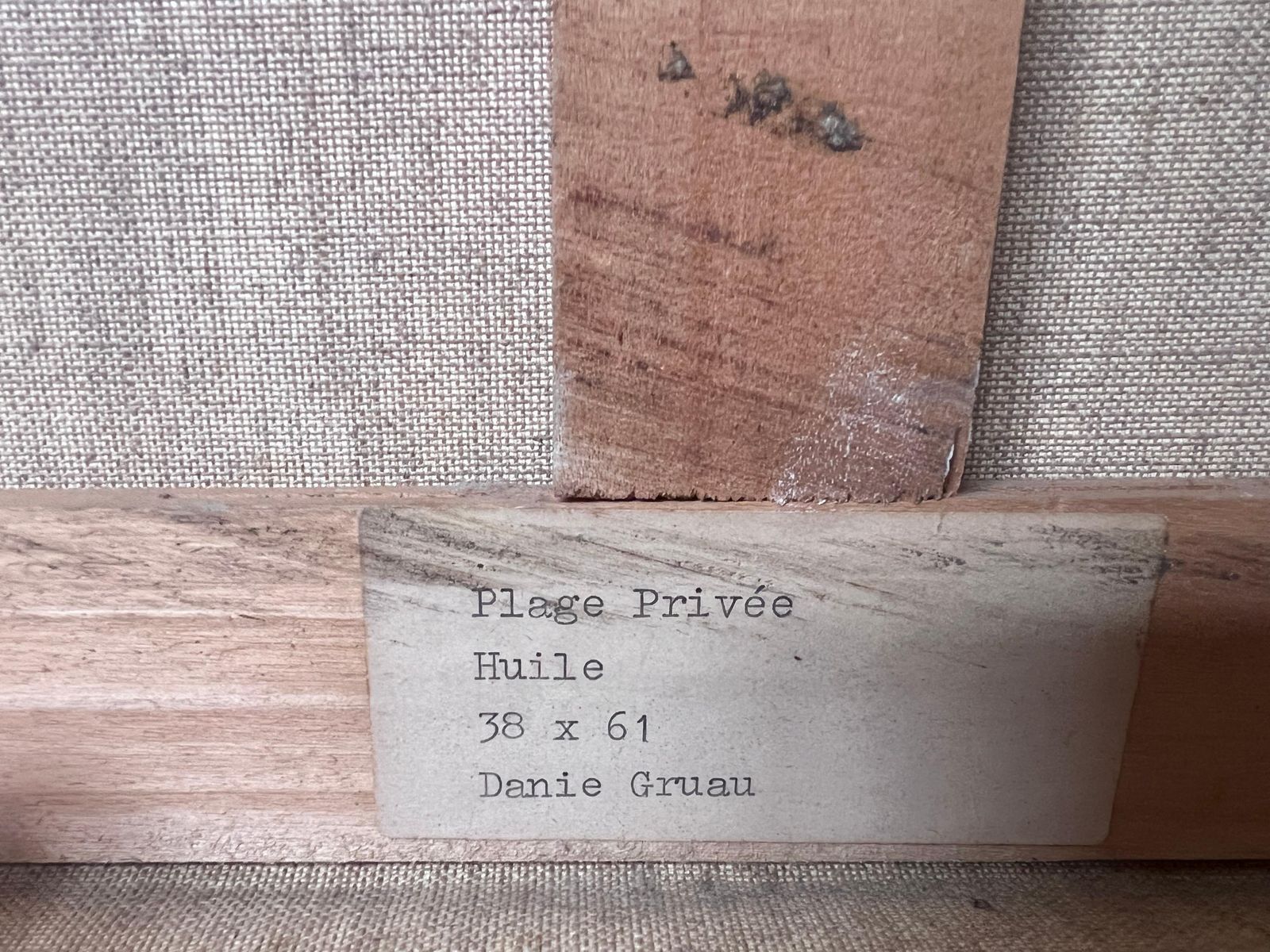 photo furniture Danie Gruau1970's French Modernist Signed Oil Nude Lady On Beach Superb Quality Painting20th Century