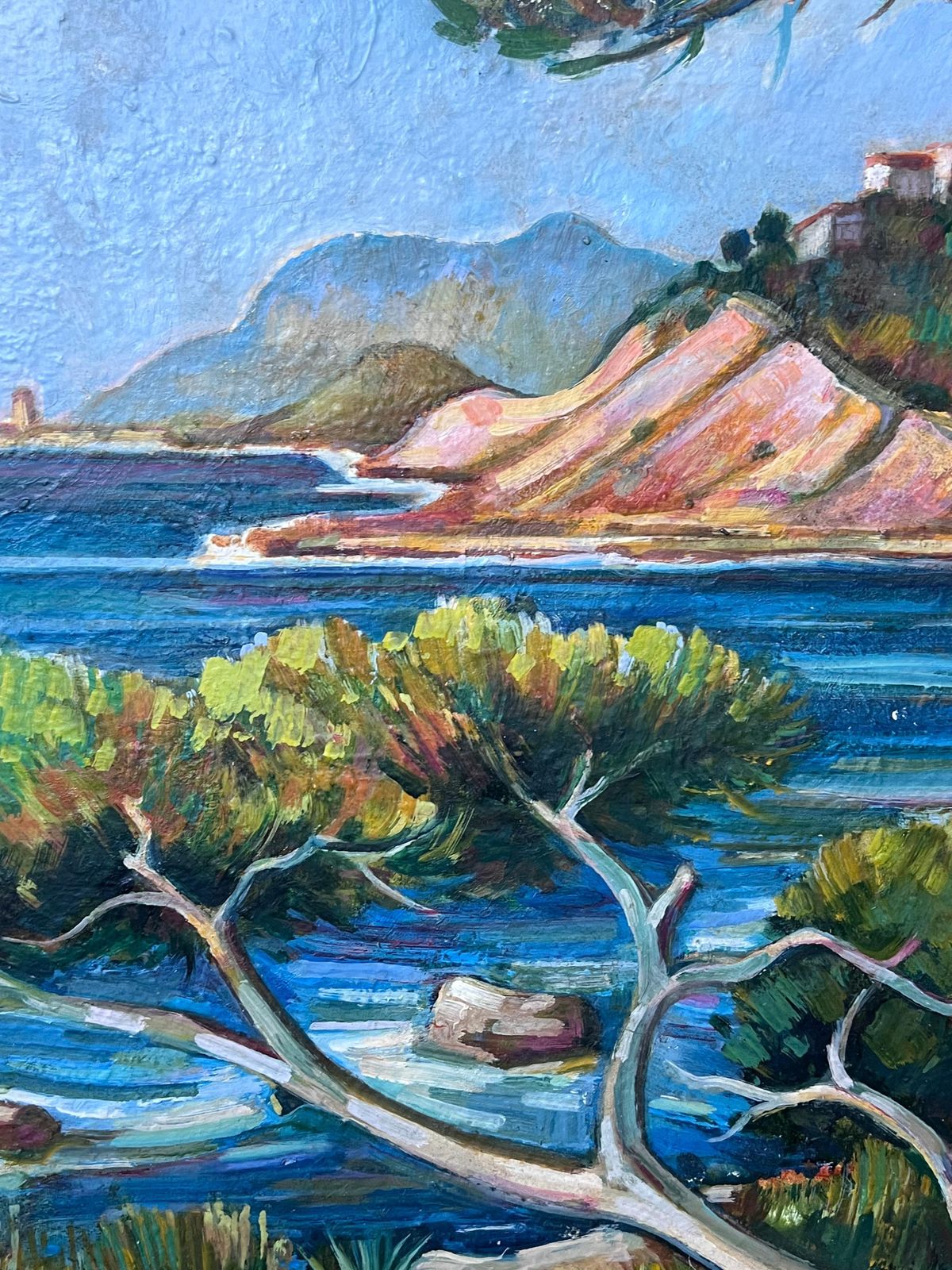 Max Toutaincôte D'azur Blue Sea Coastal 20th Century French Post Impressionist Oil Painting photo for sale