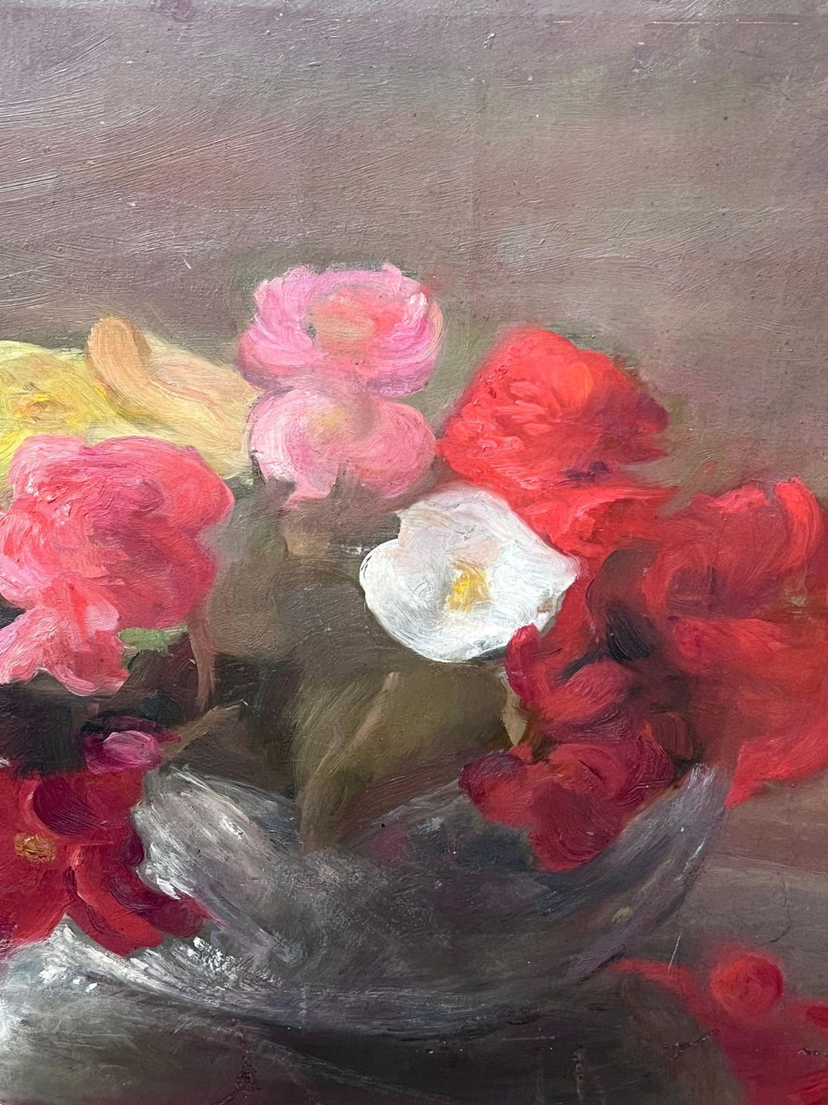 French School1900's French Impressionist Oil On Canvas Pretty Flowers Still Life Natural1900 photo 967.0