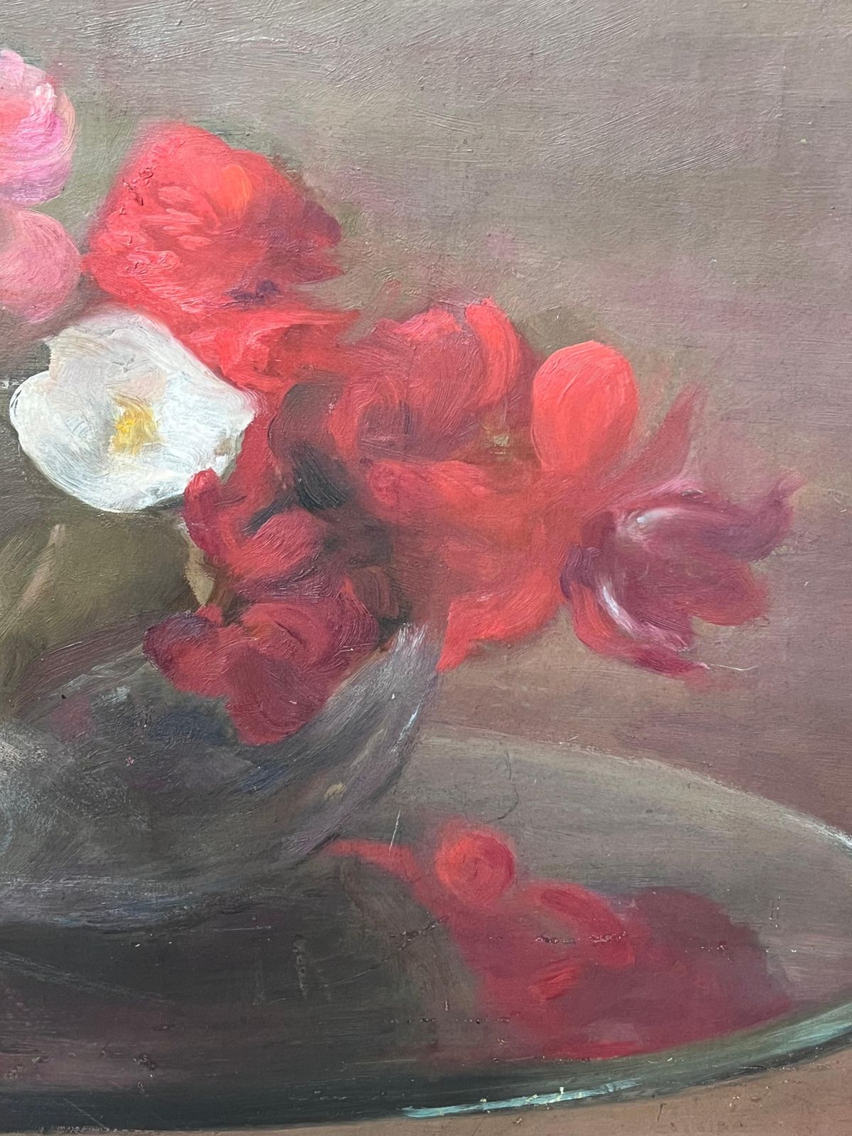 French School1900's French Impressionist Oil On Canvas Pretty Flowers Still Life Natural1900 photo buy