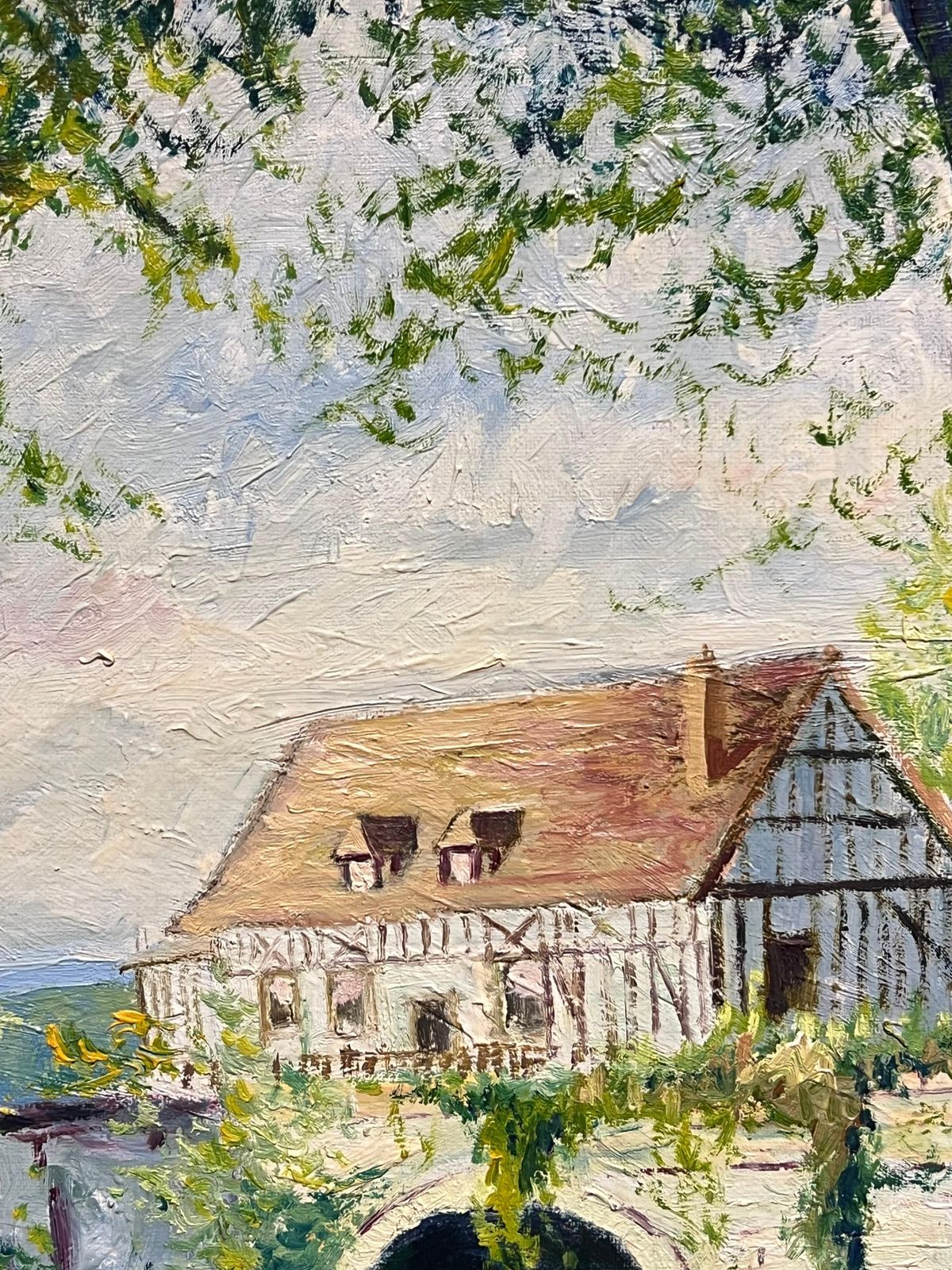 French Schooltranquil Normandy River Seine Landscape At Vernon Near Giverny Impressionist Oil1991 photo Art
