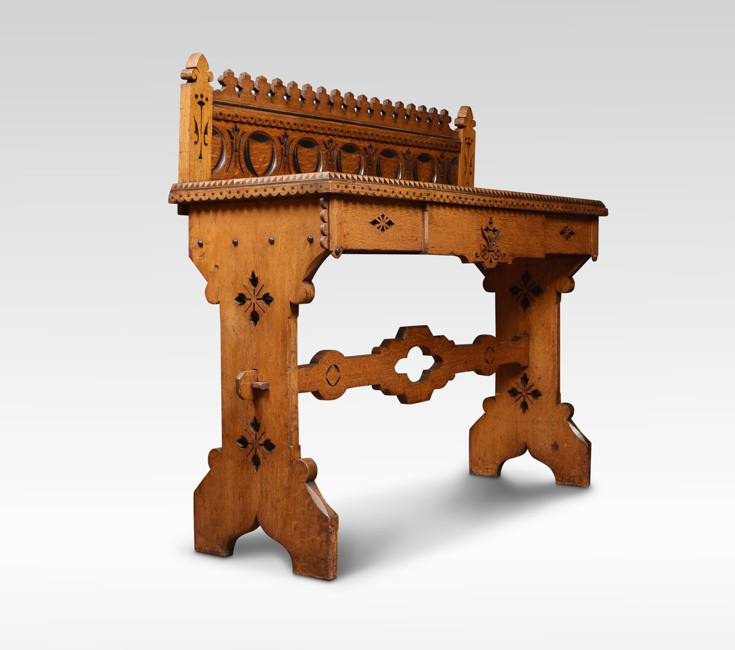 Victorian Gothic Revival Hall Table In The Manner Of Charles Bevan photo furniture